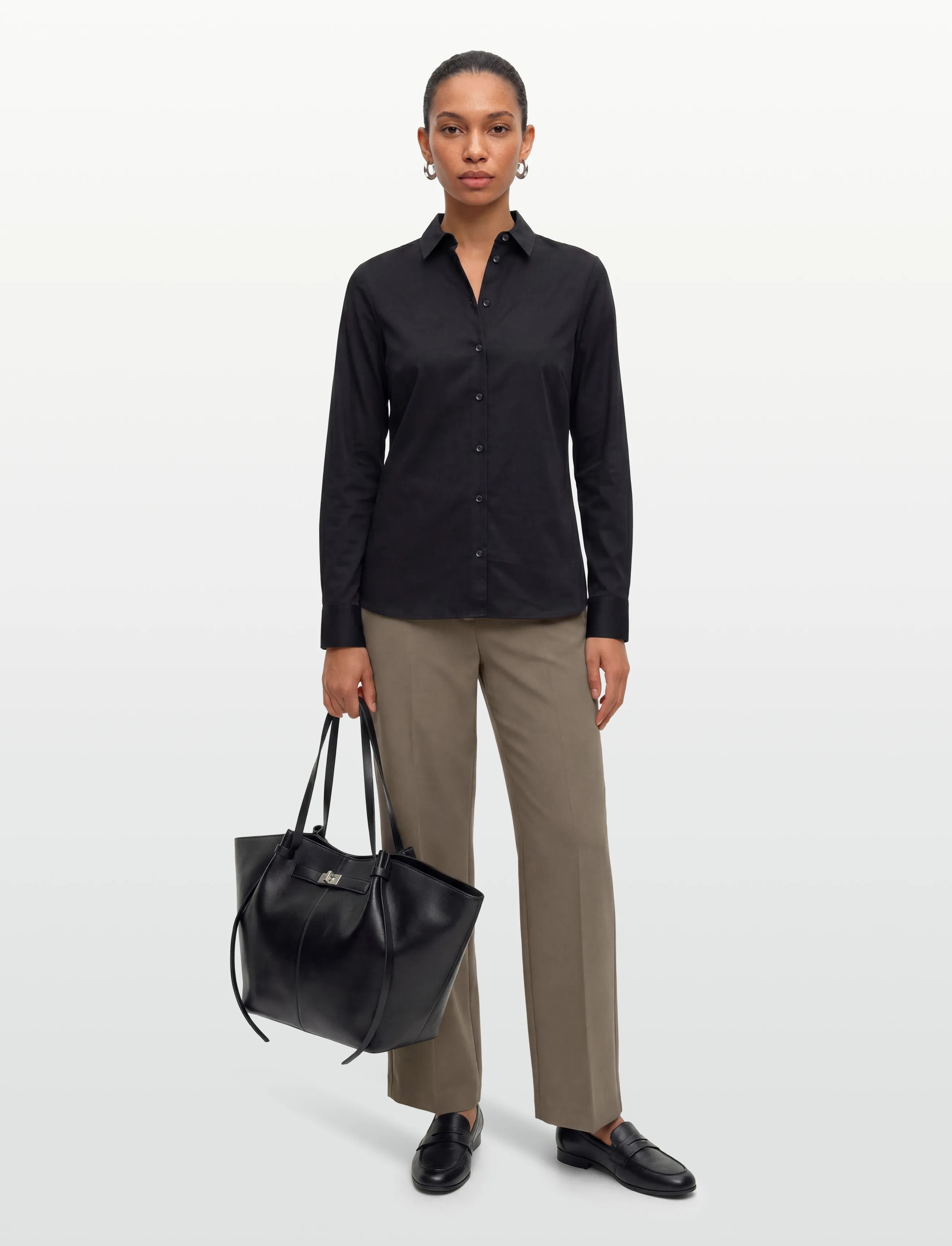 MOS MOSH Mmleya Miley Pant, 34 Long, Khaki green, Bukser > Jakkesætsbukser, Dame