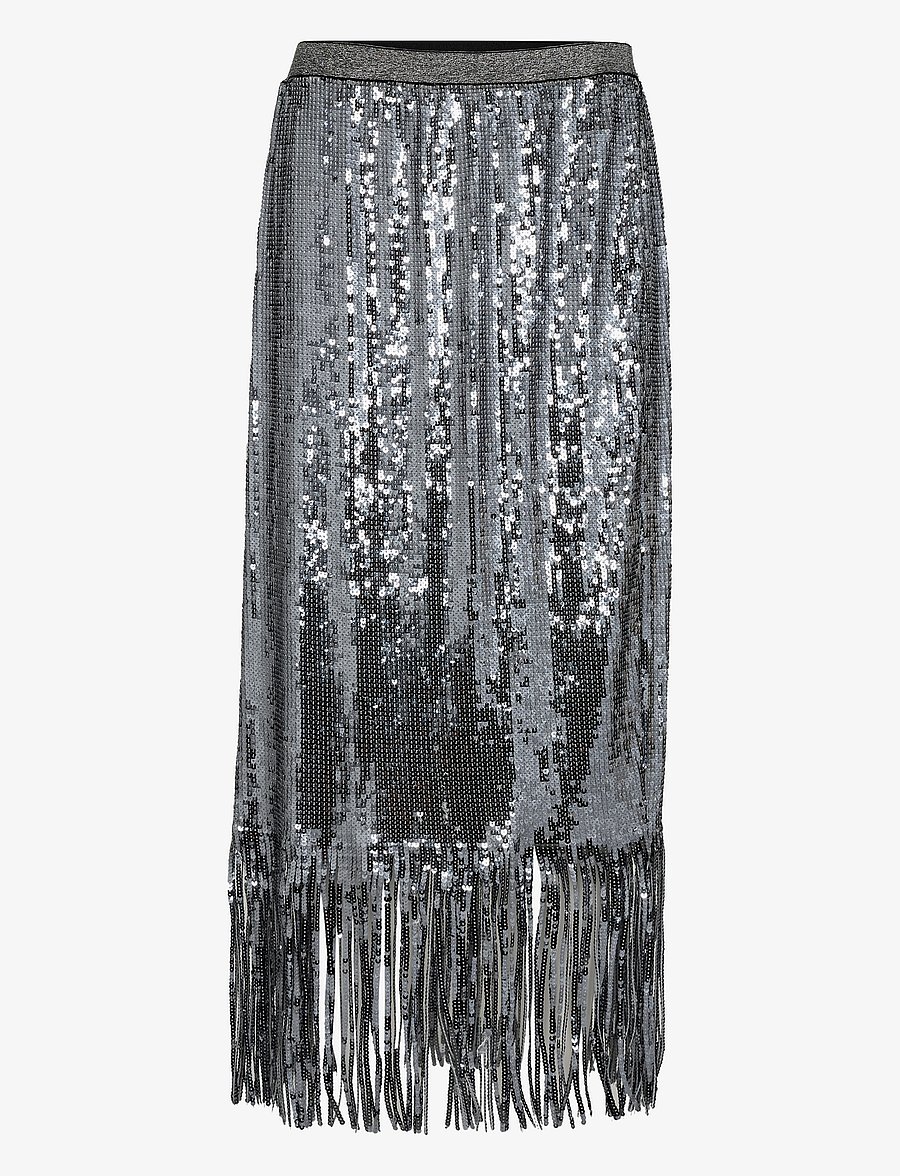MOS MOSH - MMMiaz sequin skirt - pailletten-röcke - asphalt - 0
