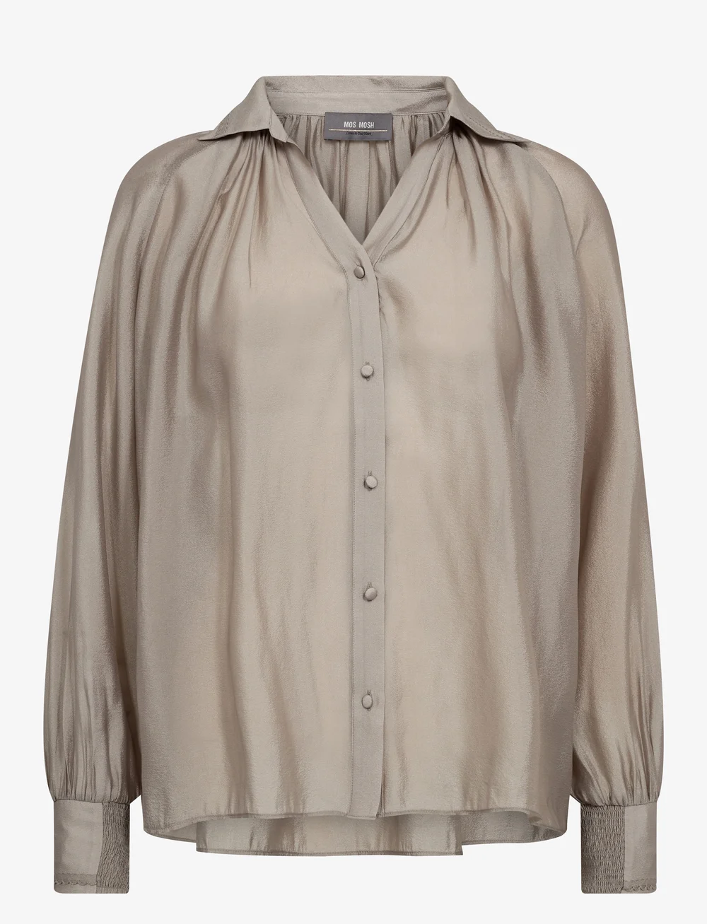 MOS MOSH - MMMarcela Shirt - langärmlige hemden - mourning dove - 0