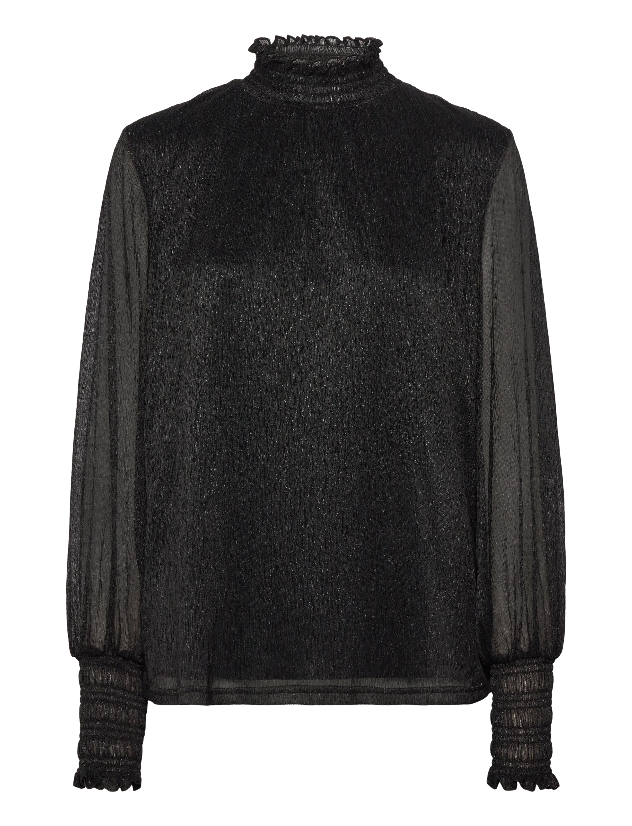 MOS MOSH Mmximena Glam Ls Bluse Schwarz - S - Damen