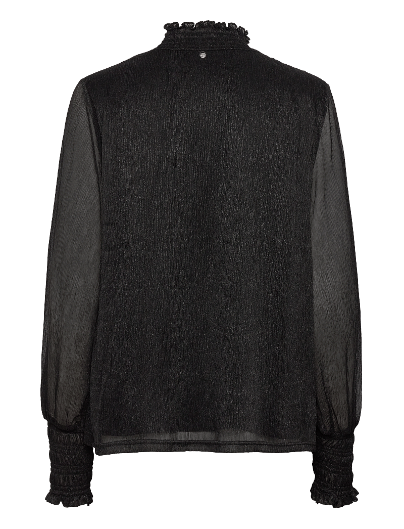 MOS MOSH - MMXimena Glam LS blouse - langærmede bluser - black - 1