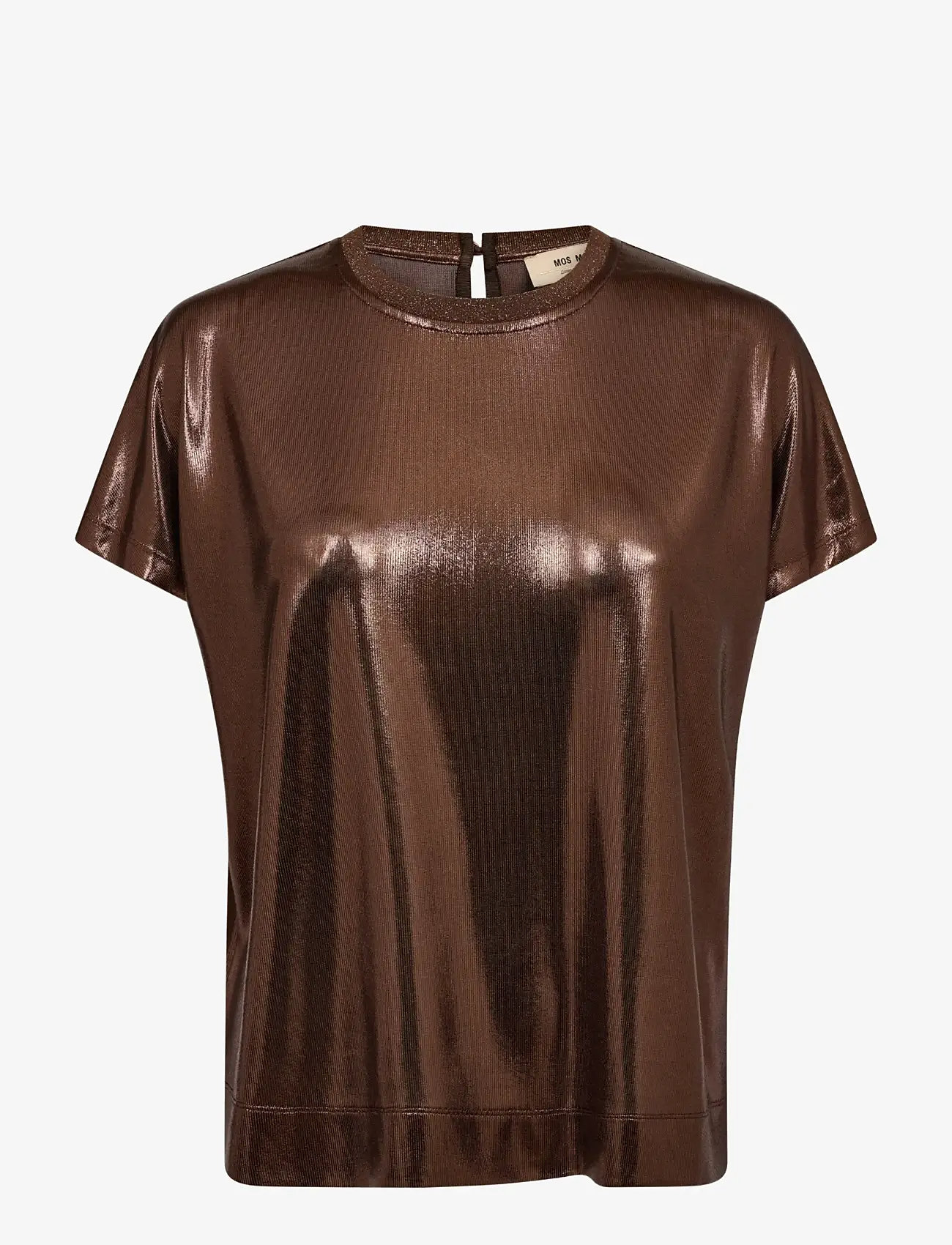 MOS MOSH - MMNivola O-neck Metallic Tee - t-shirts - bracken - 0