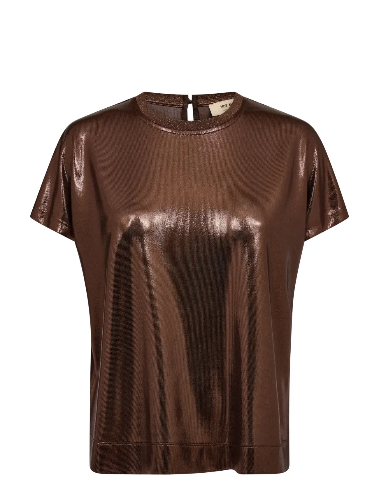 MOS MOSH MMNivola O-neck Metallic Tee - Tøj - BRACKEN / brown