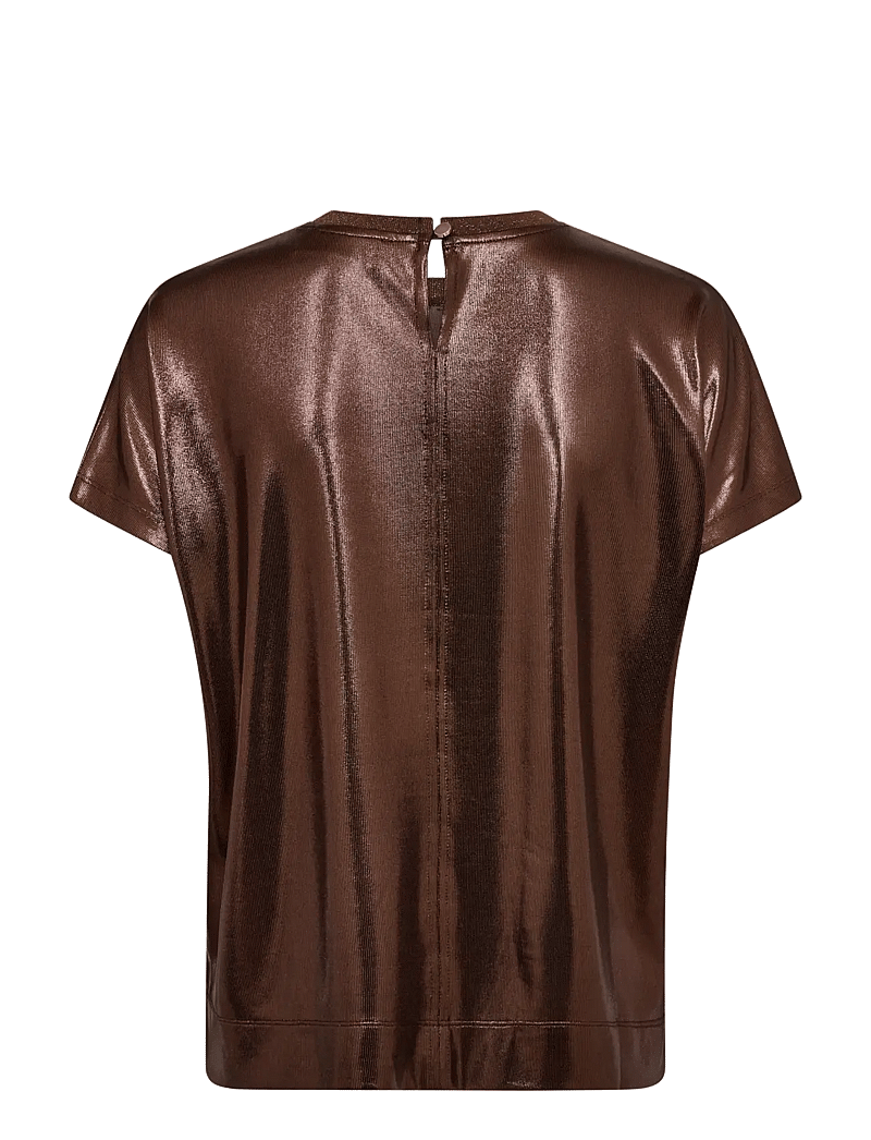 MOS MOSH - MMNivola O-neck Metallic Tee - t-shirts - bracken - 1