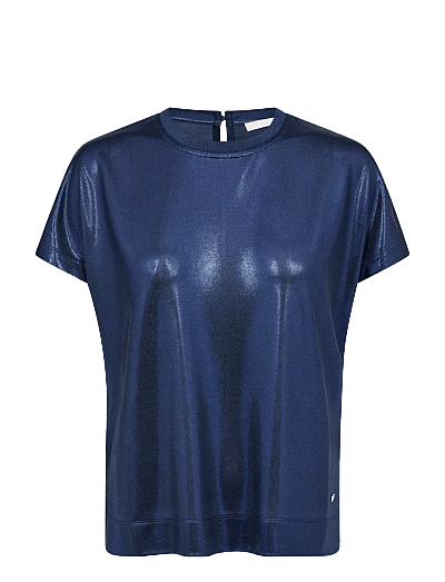 MOS MOSH MMNivola O-neck Metallic Tee - T-shirts & Tops - ENSIGN BLUE / navy