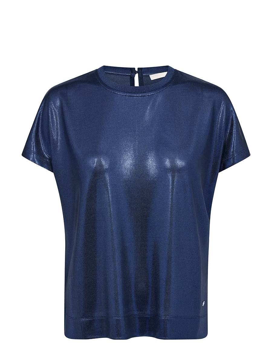 MOS MOSH - MMNivola O-neck Metallic Tee - marškinėliai - ensign blue - 0