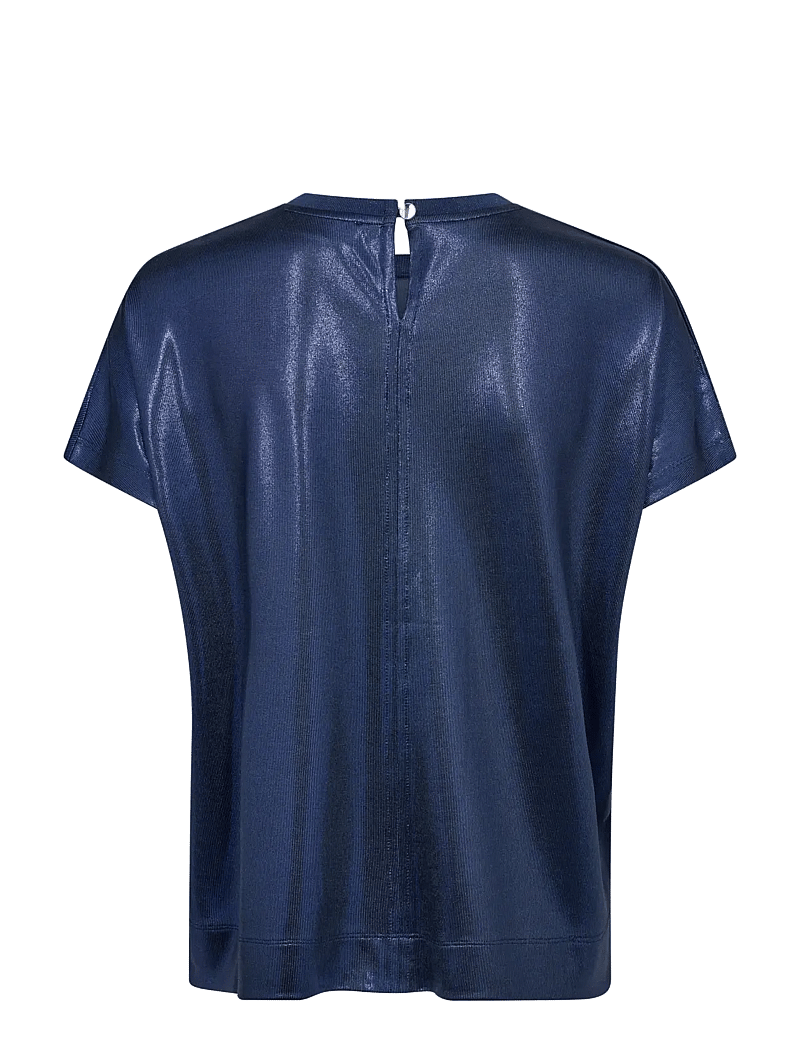 MOS MOSH - MMNivola O-neck Metallic Tee - t-shirts - ensign blue - 1