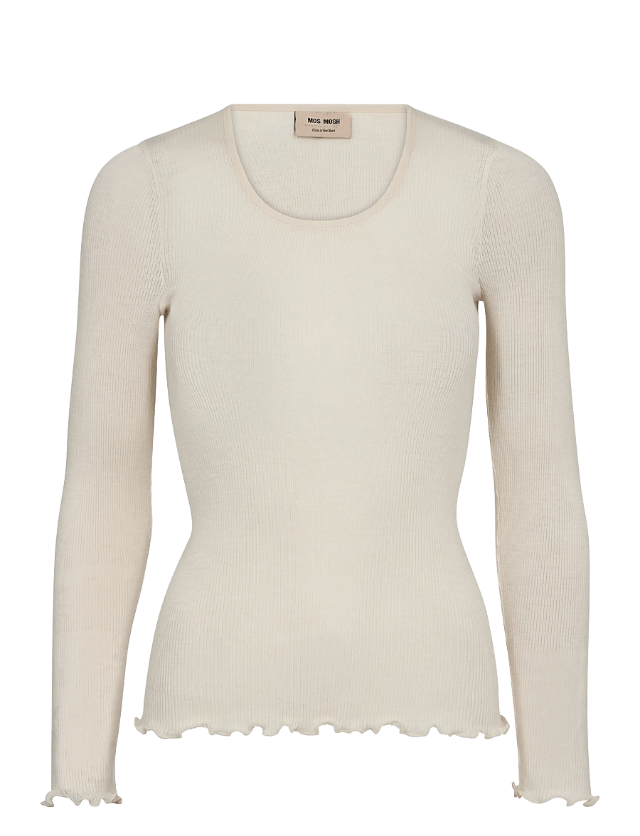 MOS MOSH - MMElaine O-LS Seamless Tee - ecru - 1