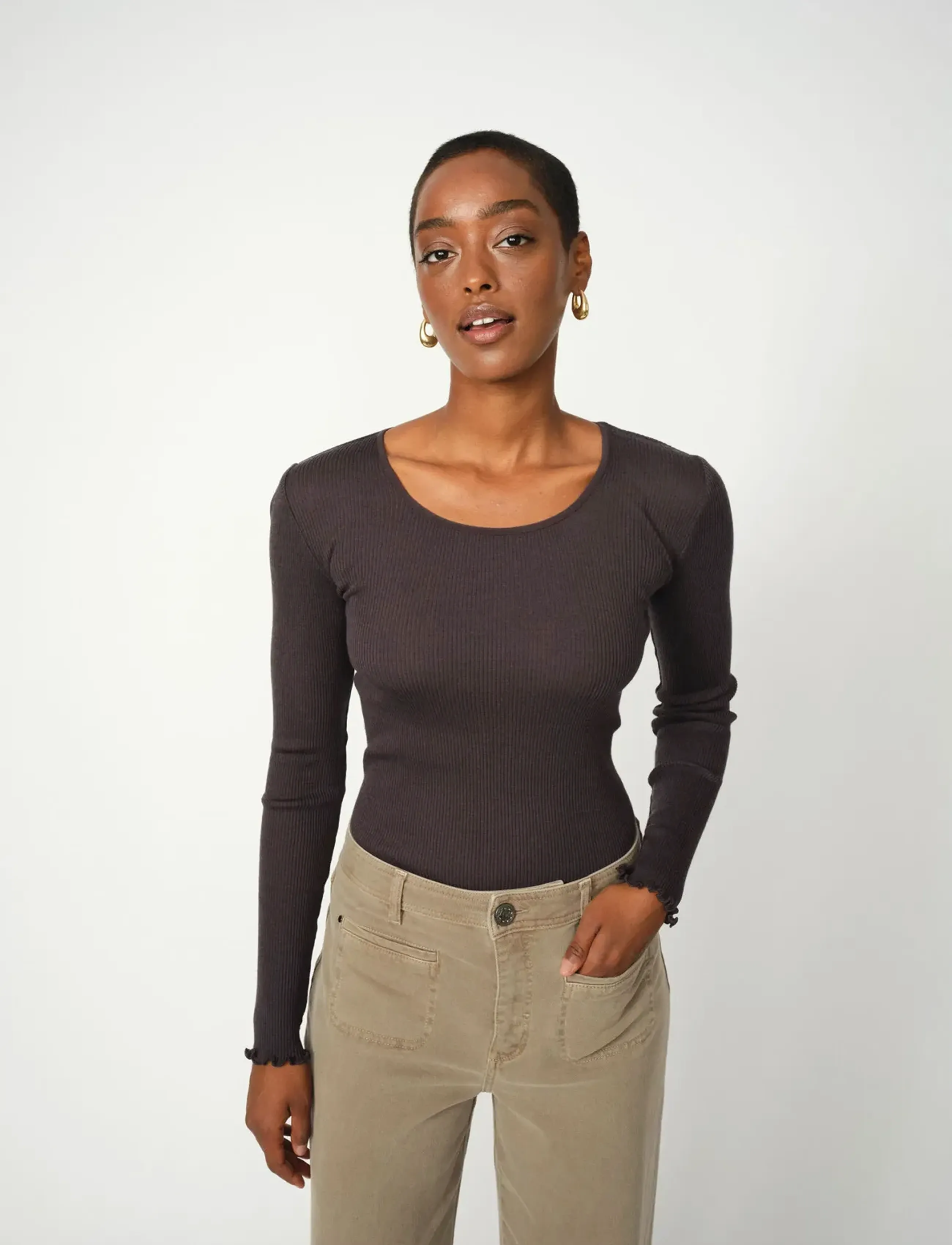 MOS MOSH - MMElaine O-LS Seamless Tee - phantom - 4