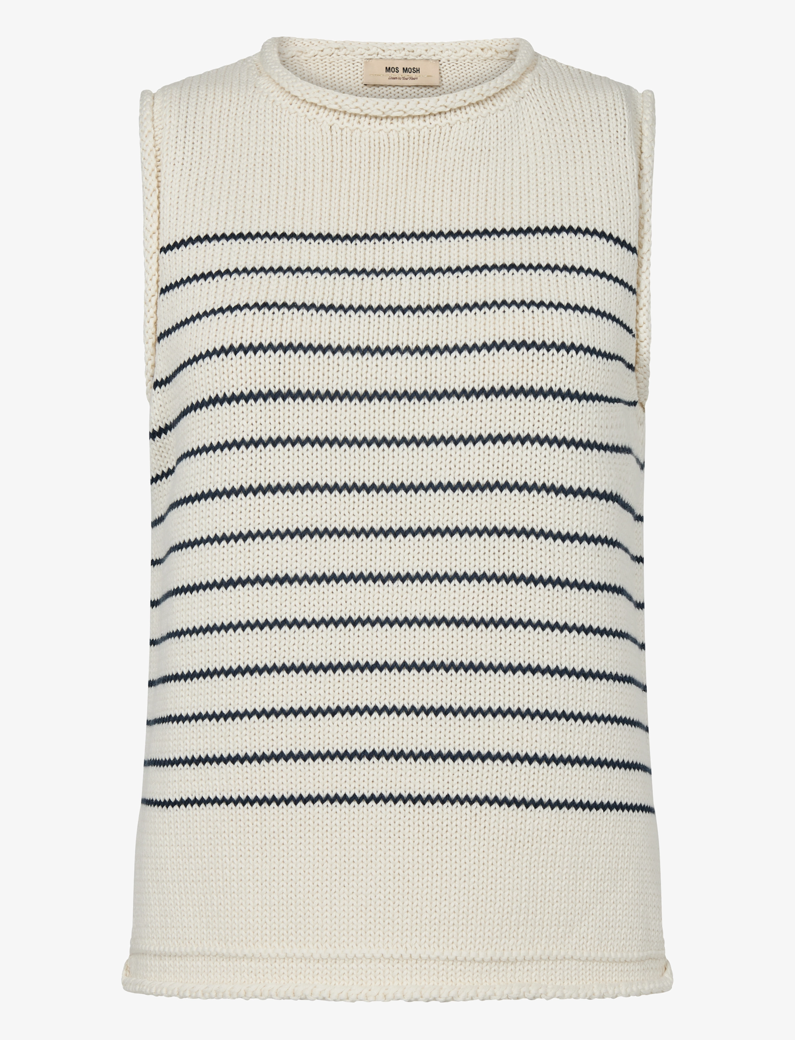 MOS MOSH - MMAubin SL Stripe knit top - pullover - ecru - 0
