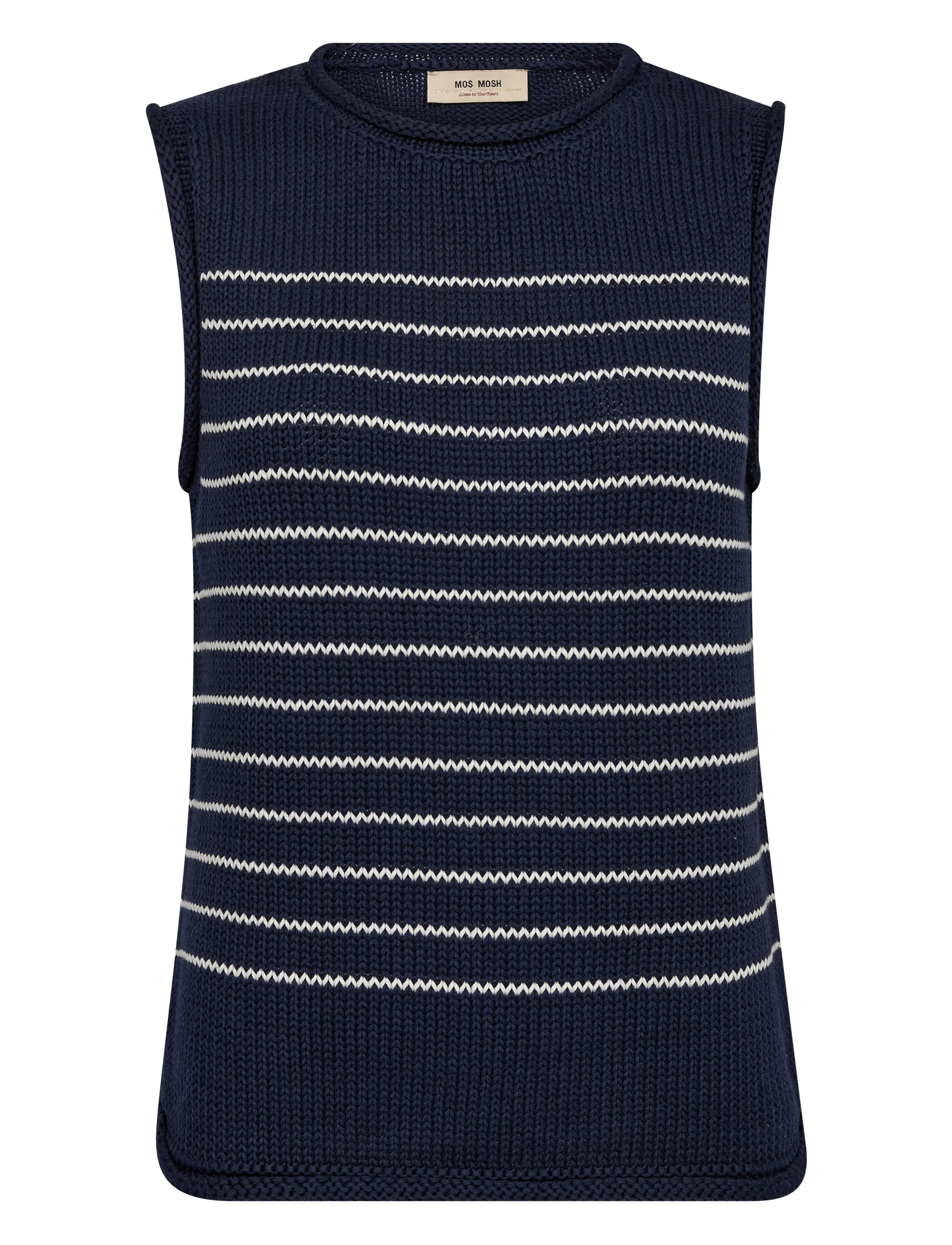 MOS MOSH MMAubin SL Stripe knit top - Tøj - SPELLBOUND / navy