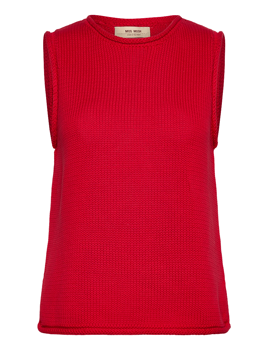 MOS MOSH - MMAubin SL knit top - Ärmellose tops - chinese red - 1