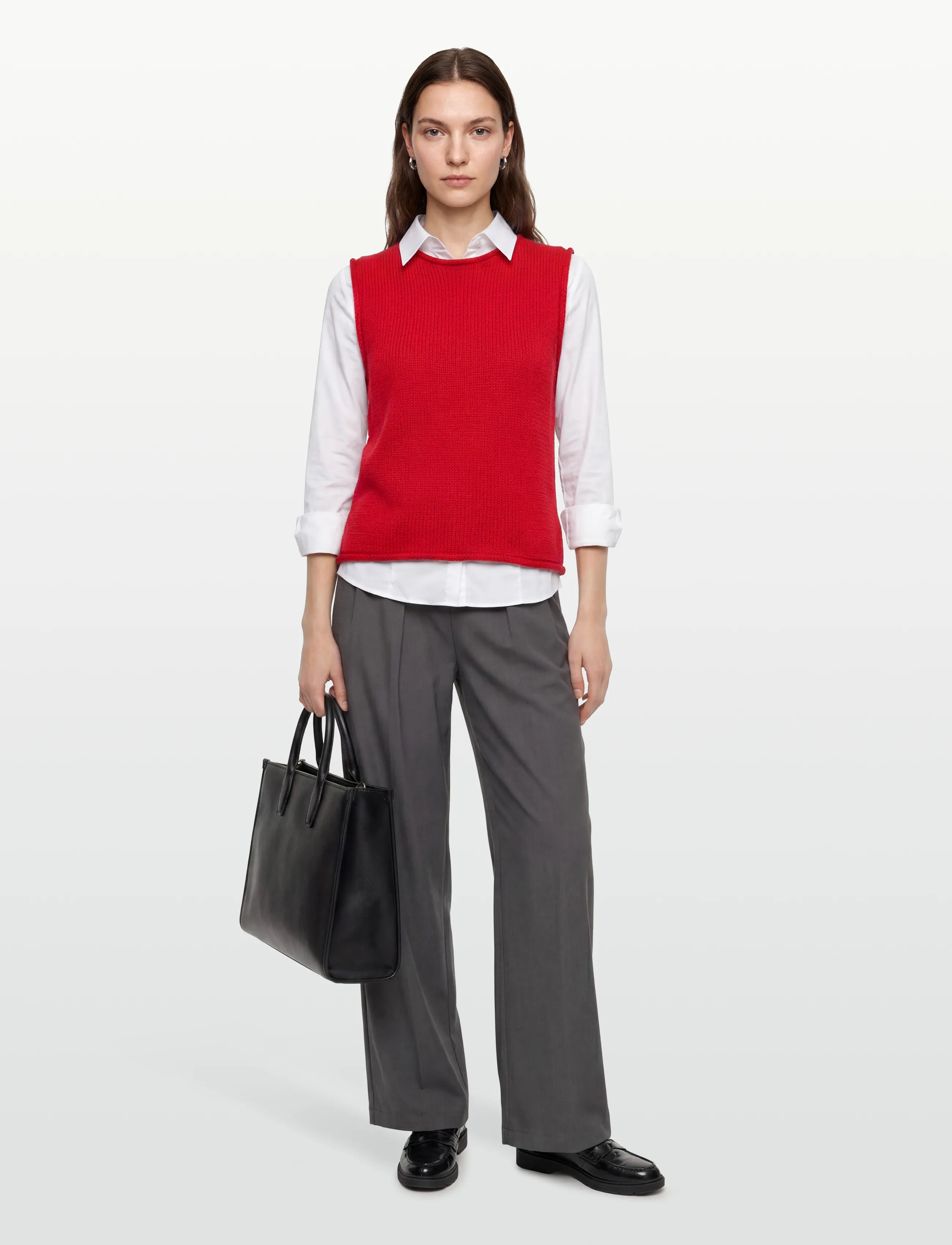 MOS MOSH - MMAubin SL knit top - linnen - chinese red - 0
