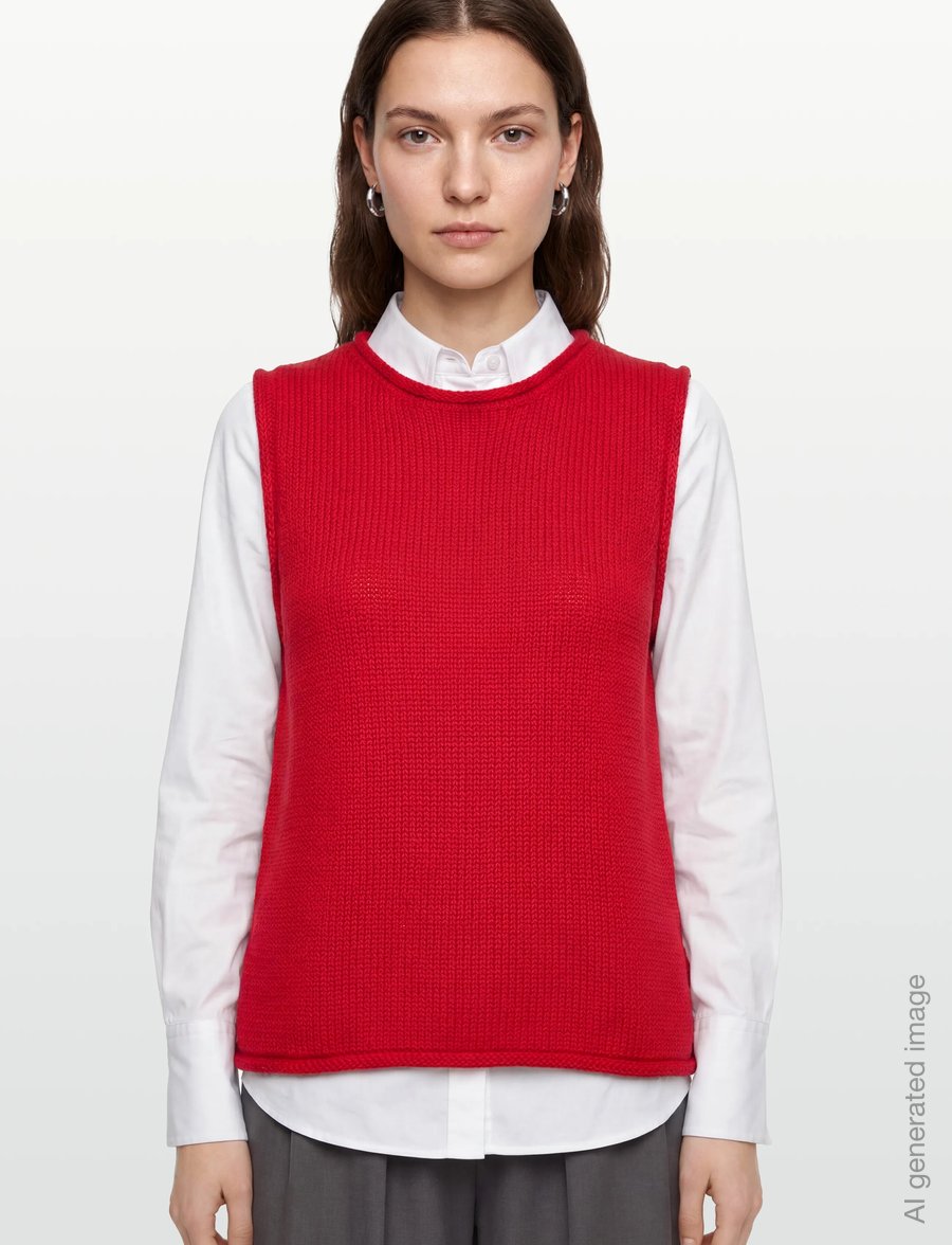 MOS MOSH - MMAubin SL knit top - Ärmellose tops - chinese red - 3