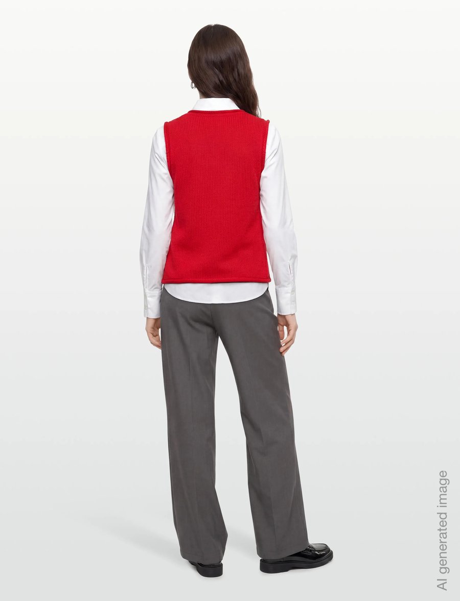 MOS MOSH - MMAubin SL knit top - Ärmellose tops - chinese red - 4