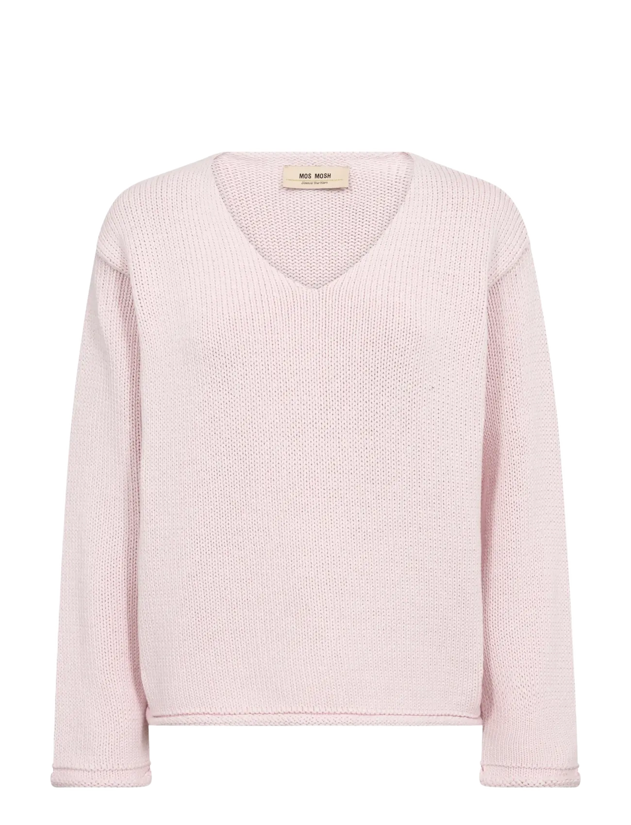 MOS MOSH MMBine LS V-neck Knit - Strik - BALLET SLIPPER / pink/rose