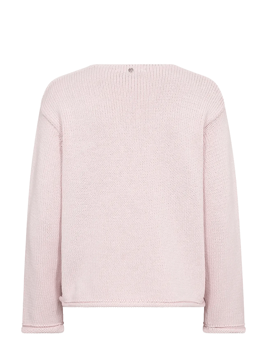 MOS MOSH - MMBine LS V-neck Knit - striktrøjer - ballet slipper - 2