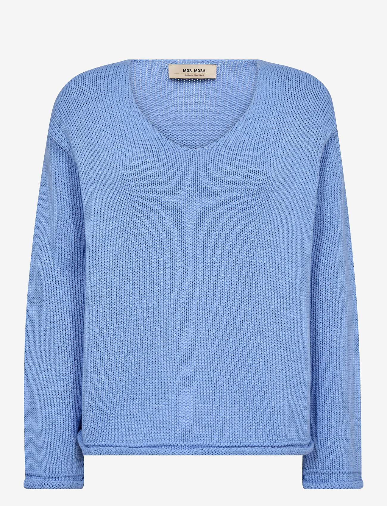MOS MOSH - MMBine LS V-neck Knit - hydrangea - 0