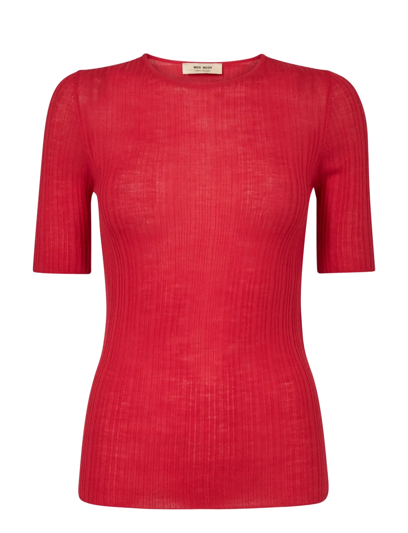 MOS MOSH Mmbouch Rib Ss Knit Rot - XS - Damen