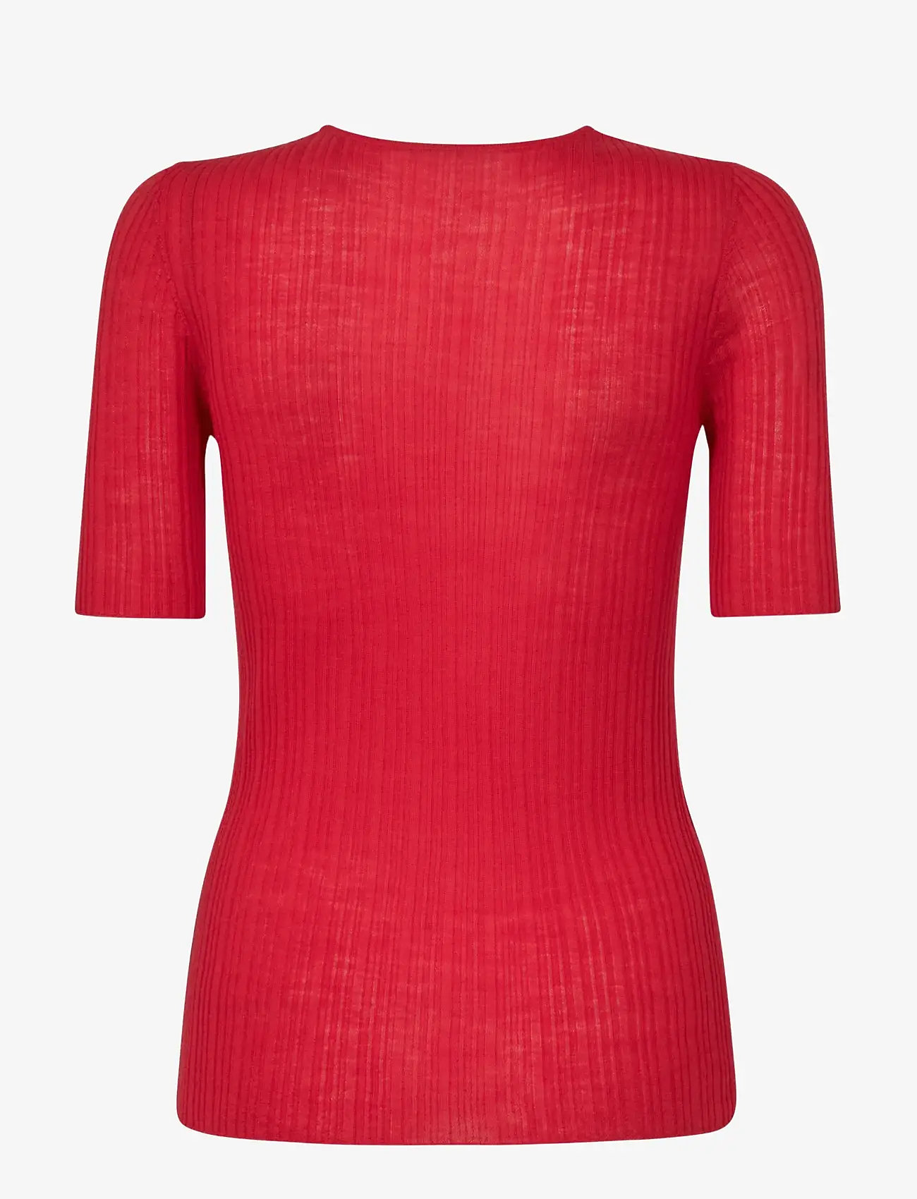 MOS MOSH - MMBouch Rib SS Knit - t-shirts - chinese red - 1