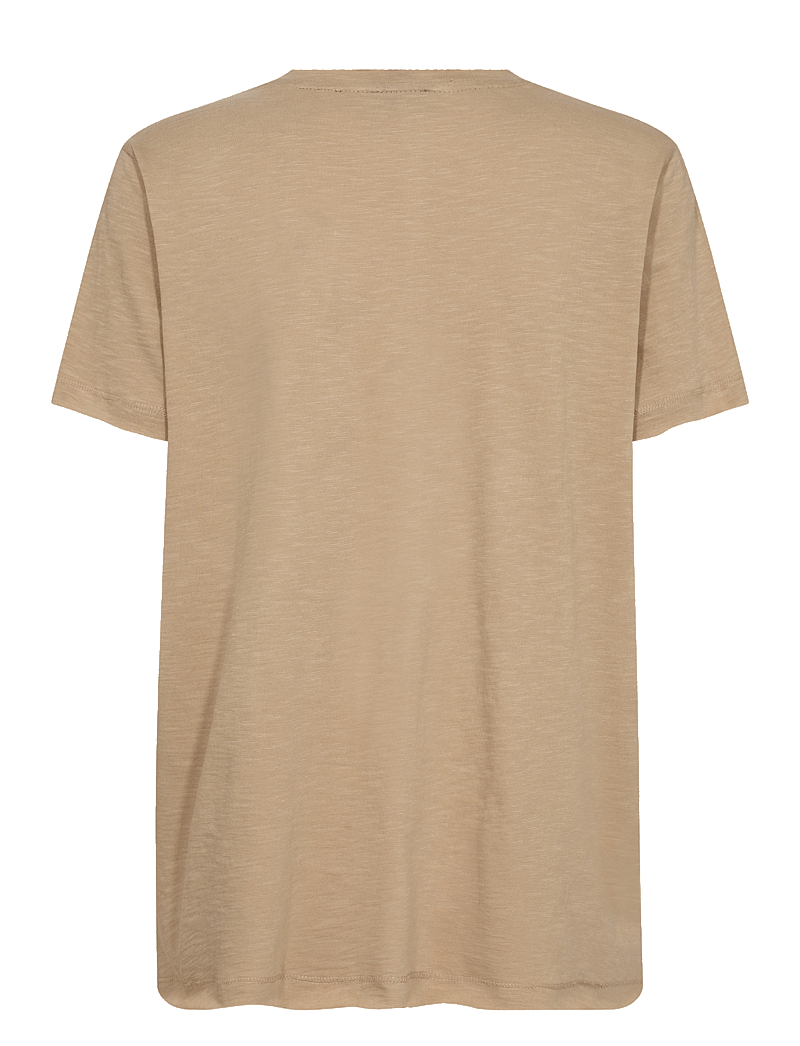 MOS MOSH - MMZano O-SS Embroidery Tee - t-shirts - sesame - 1
