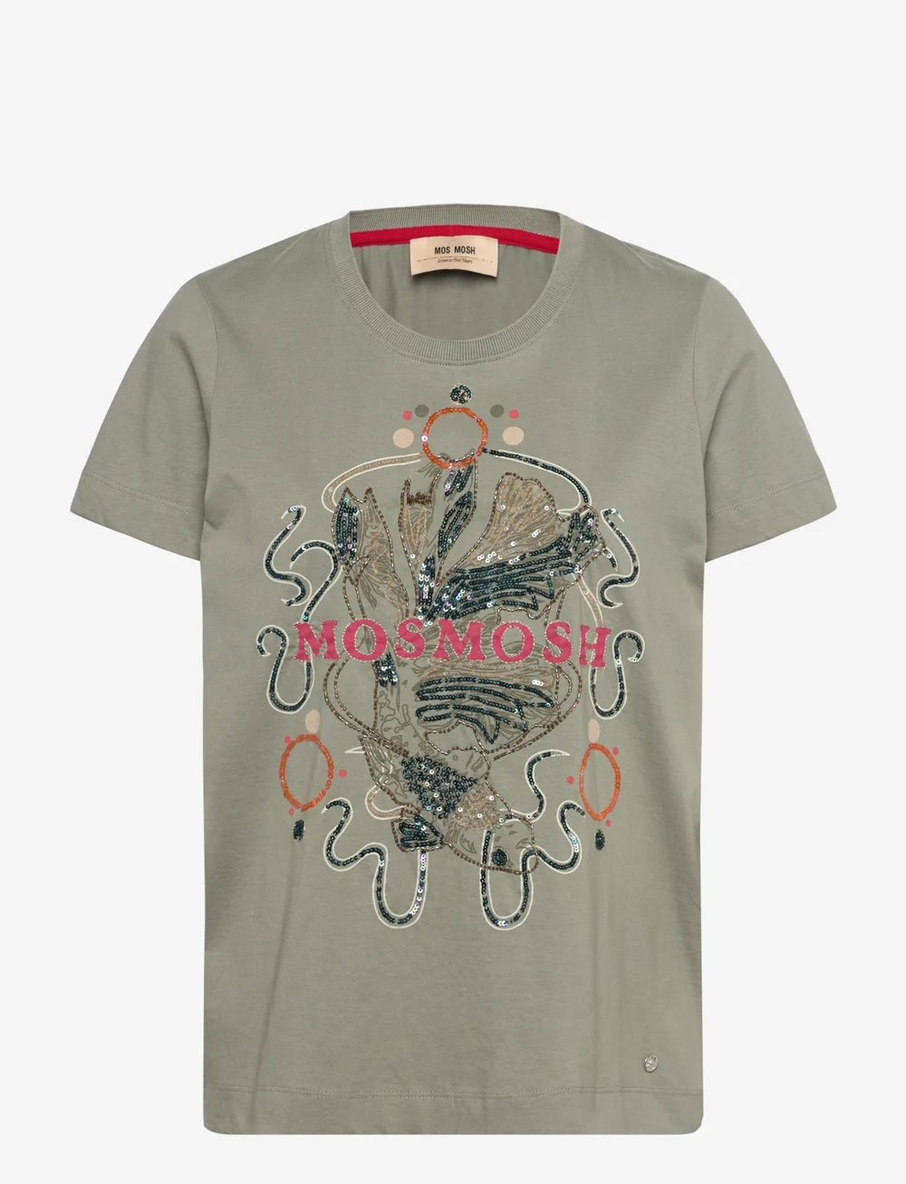 MOS MOSH - MMHallin O-SS Deco Tee - t-shirts - shadow - 0