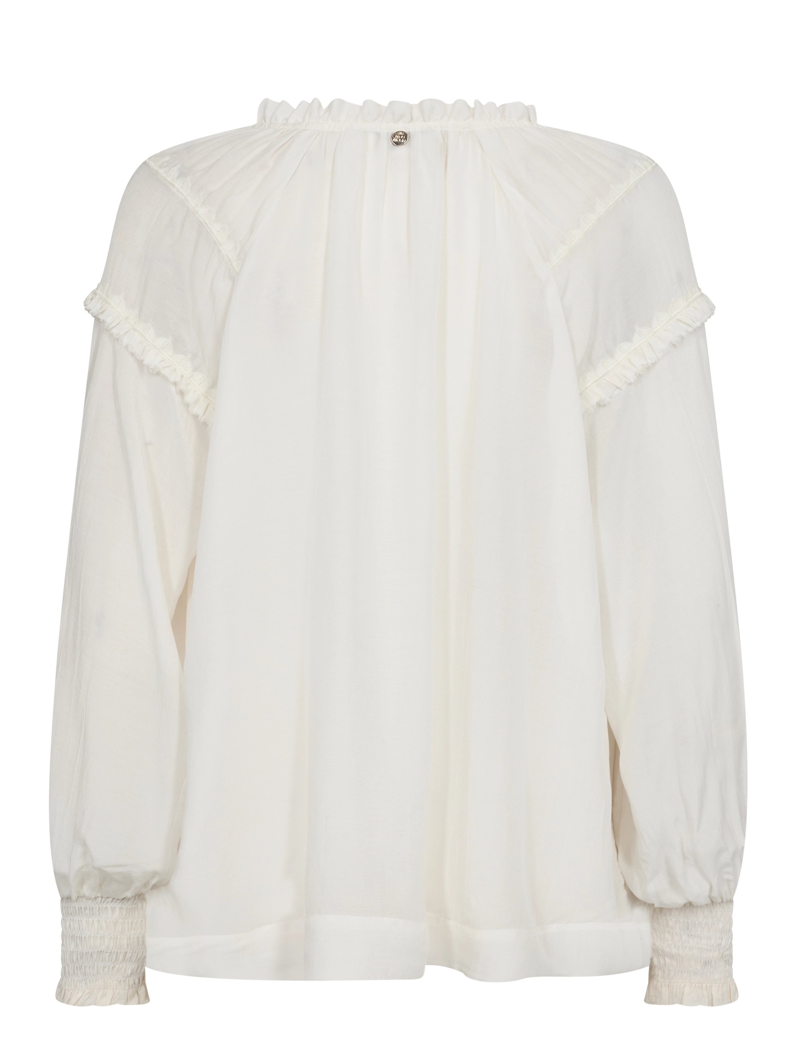 MOS MOSH - MMMarb Sansa Emb Blouse - langärmlige blusen - ecru - 1