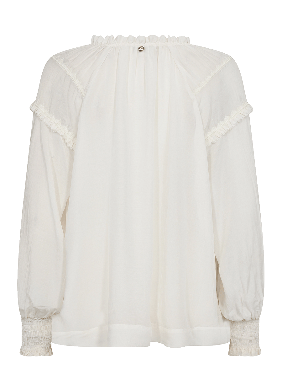 MOS MOSH - MMMarb Sansa Emb Blouse - palaidinės ilgomis rankovėmis - ecru - 1