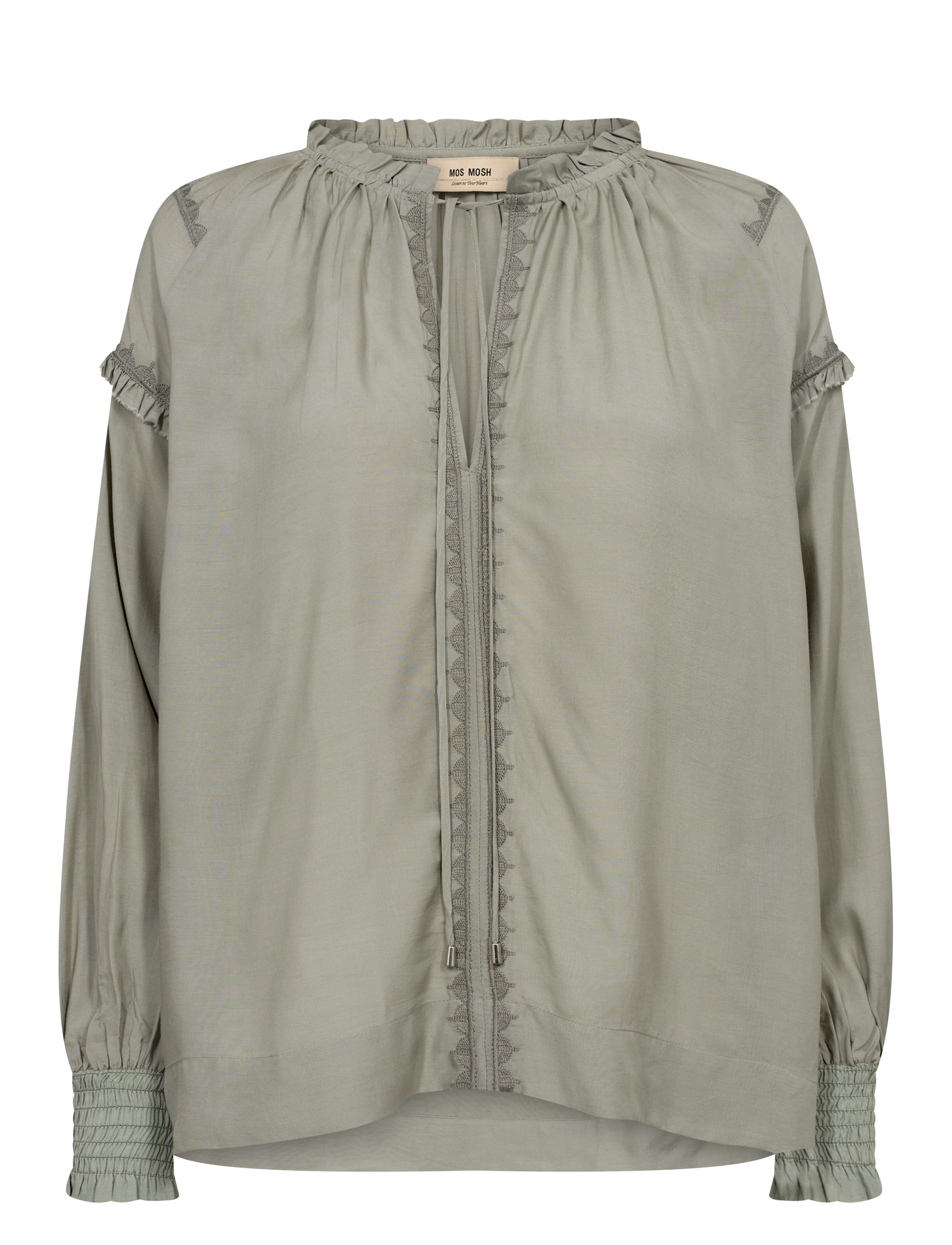 MOS MOSH MMMarb Sansa Emb Blouse - Bluser - SHADOW / green
