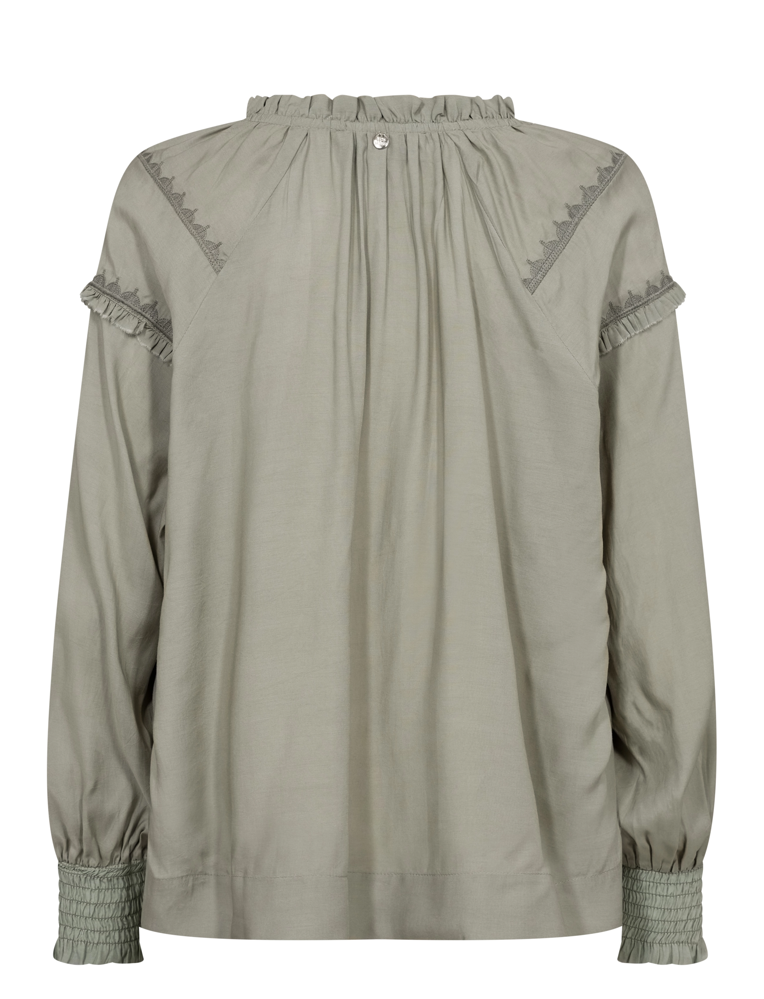 MOS MOSH - MMMarb Sansa Emb Blouse - langärmlige blusen - shadow - 1