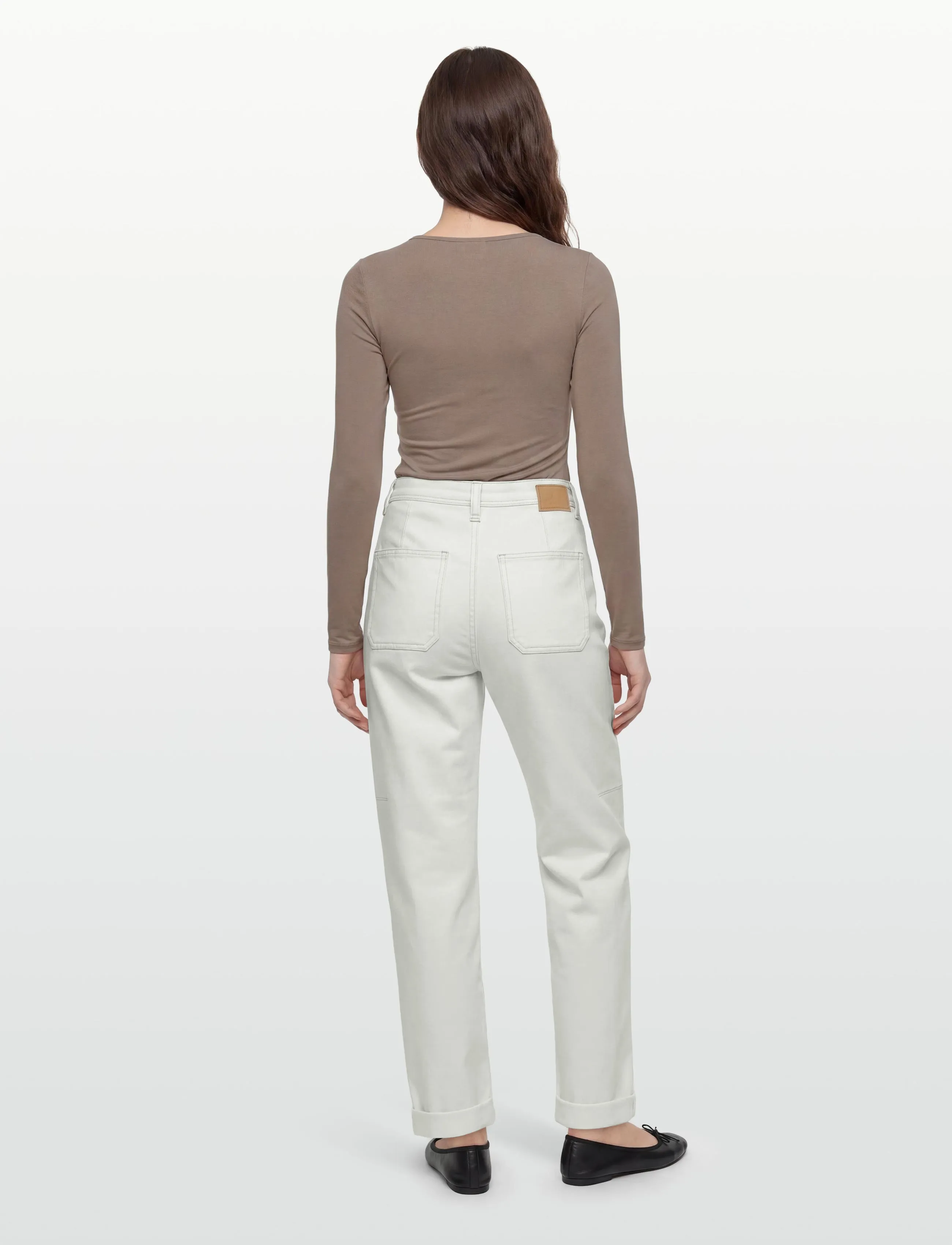 MOS MOSH - MMAymen Melo Pant - barrel jeans - white - 4