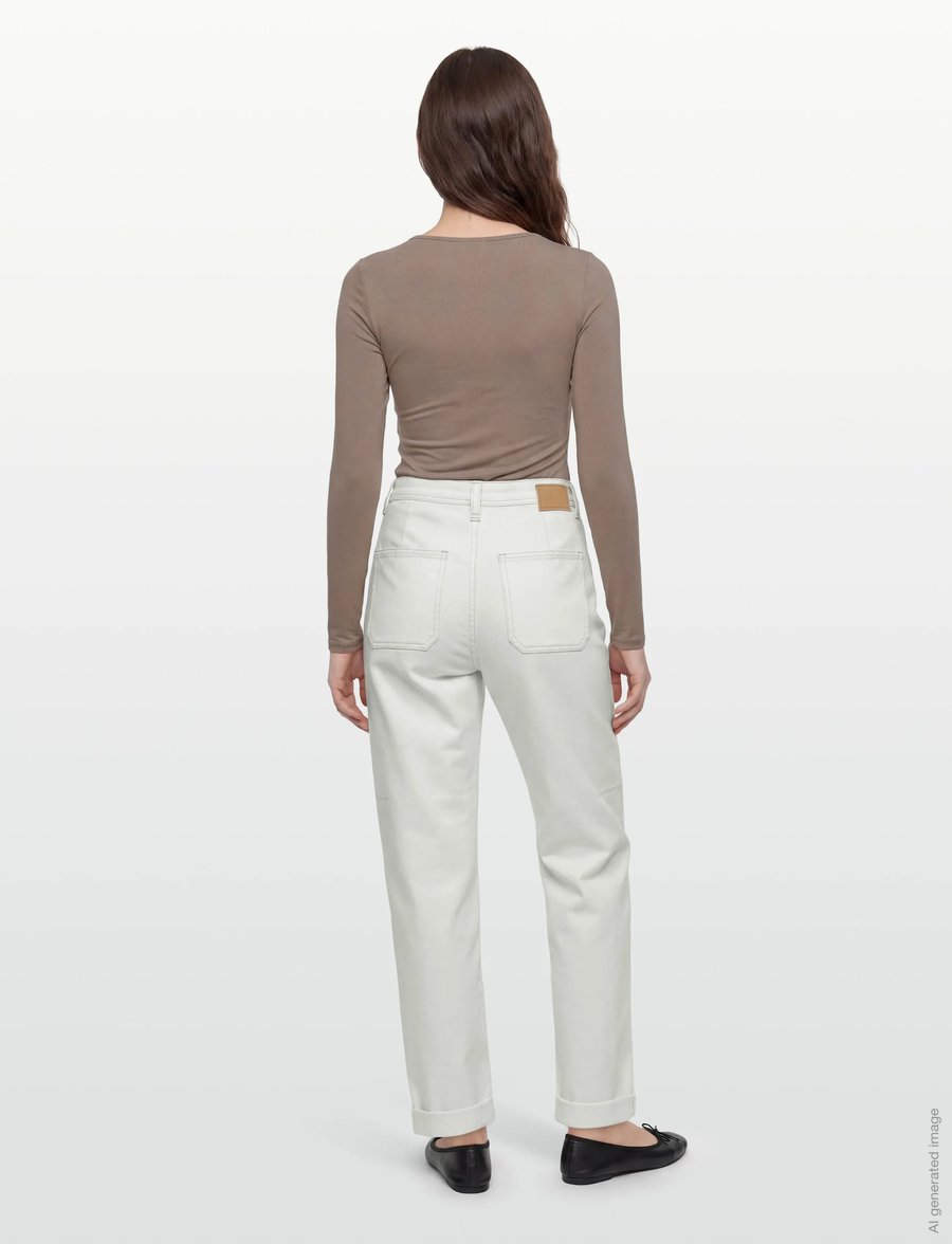 MOS MOSH - MMAymen Melo Pant - barrel-farkut - white - 4