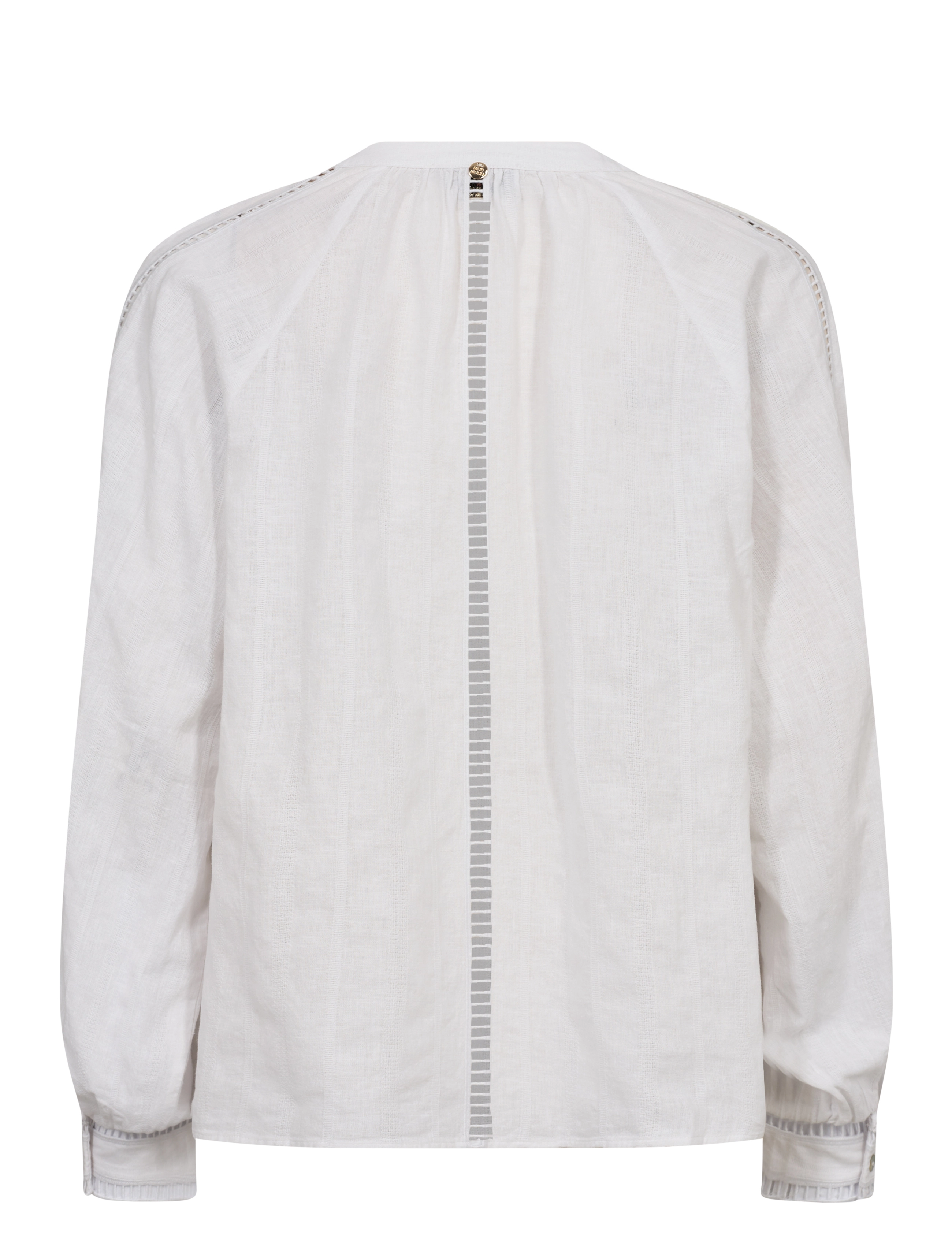MOS MOSH - MMZeina Linen Blouse - langærmede bluser - white - 1