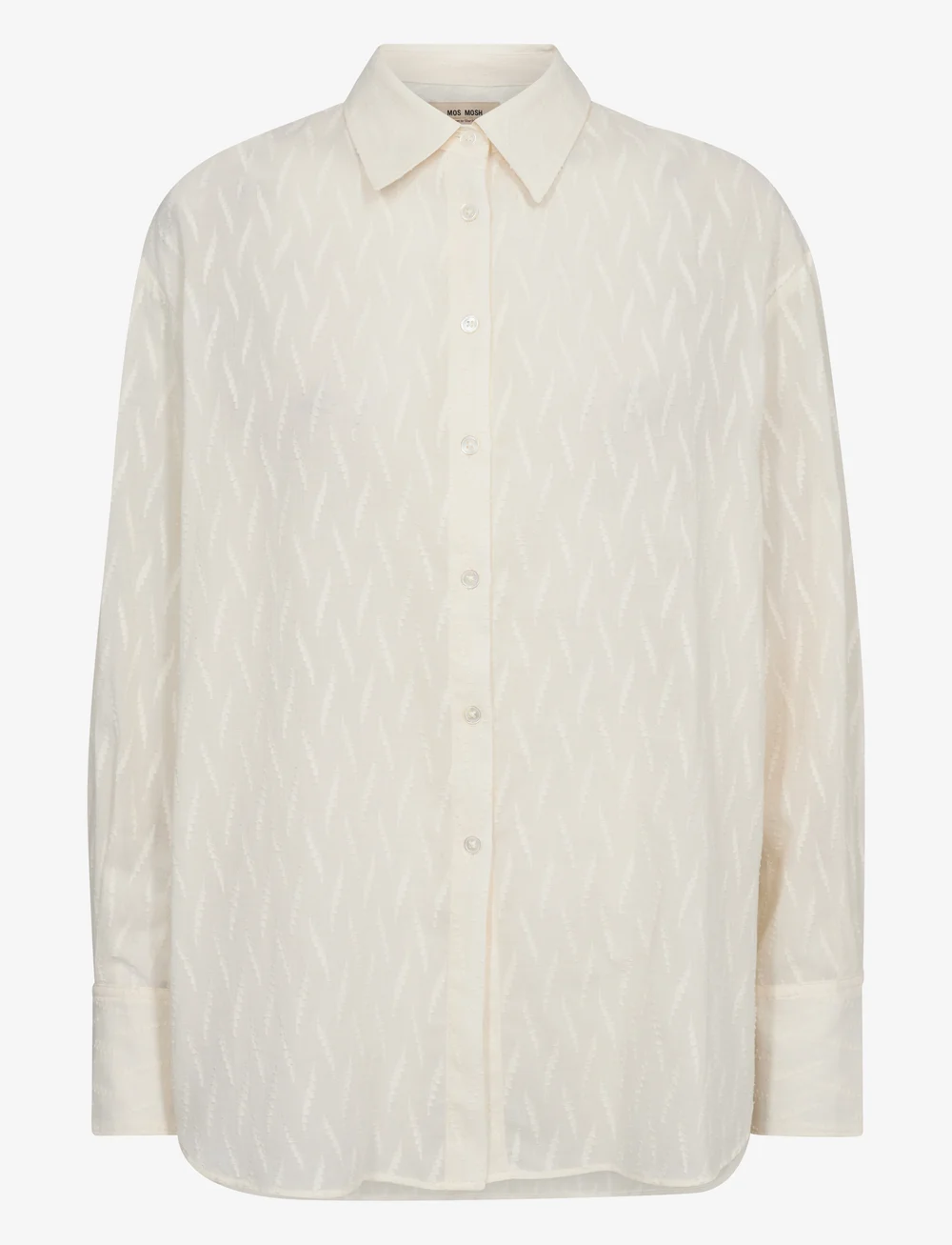 MOS MOSH - MMBritze Cotton Shirt - langærmede skjorter - ecru - 0