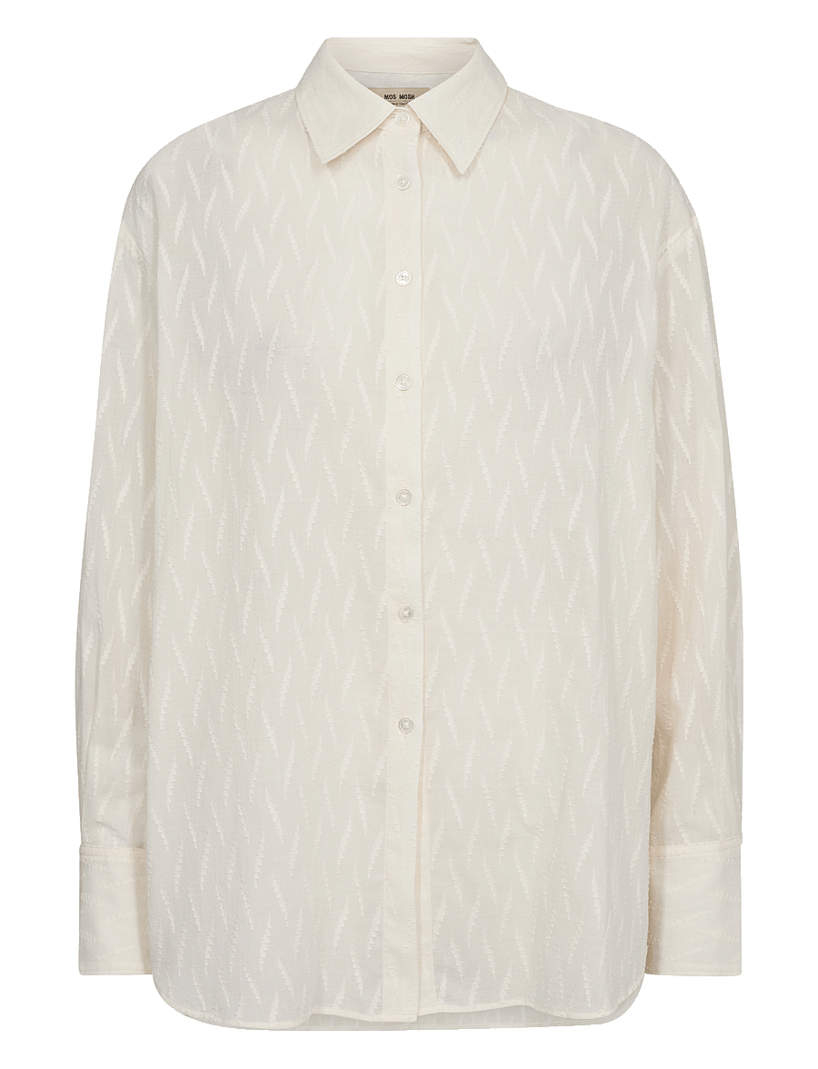 MOS MOSH - MMBritze Cotton Shirt - langärmlige hemden - ecru - 0