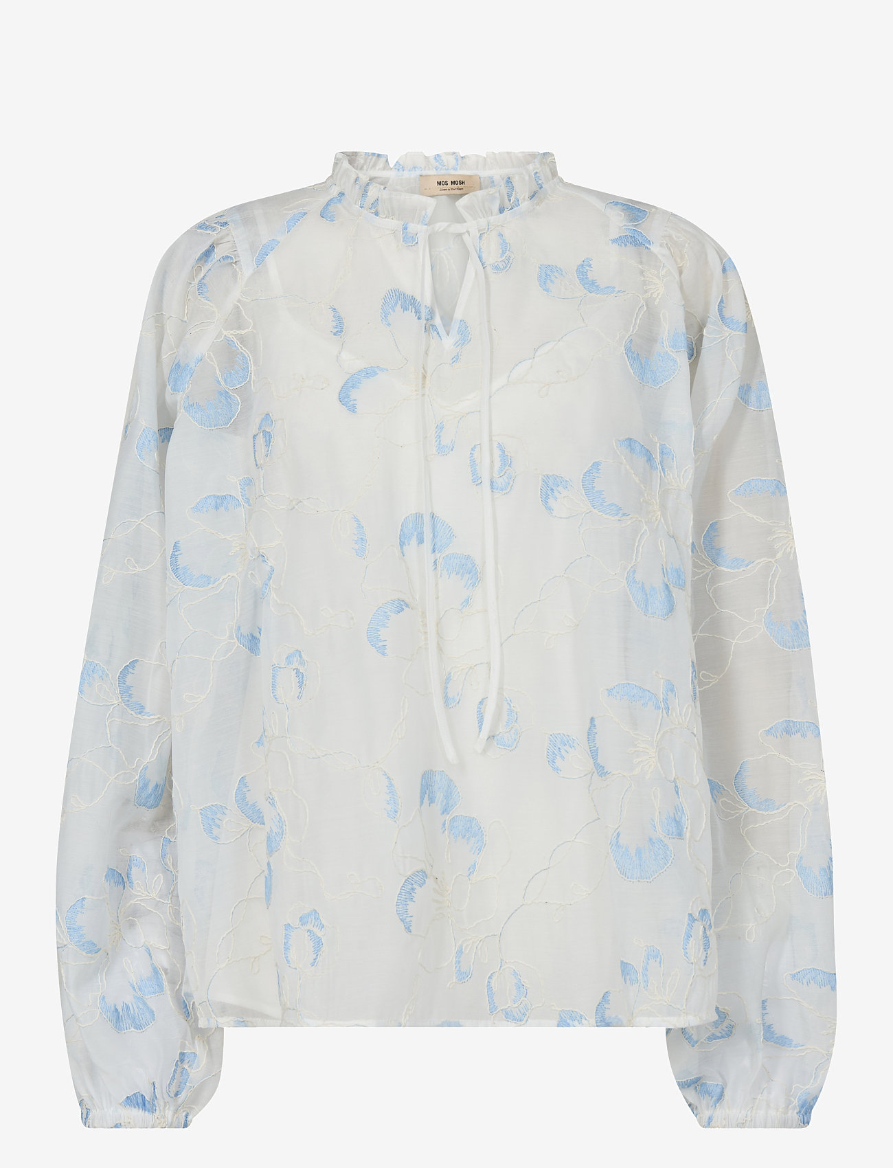 MOS MOSH - MMEisara Flob Blouse - langærmede bluser - white - 0