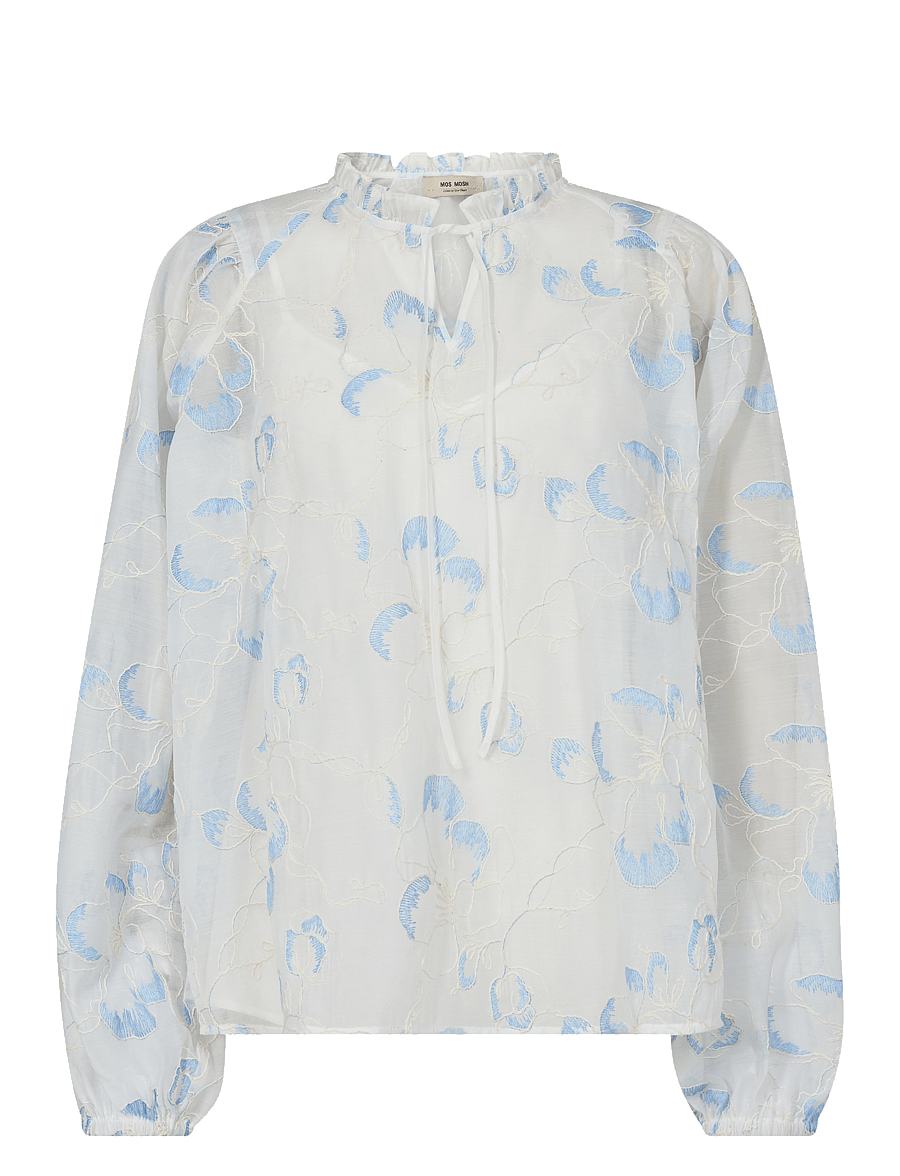 MOS MOSH - MMEisara Flob Blouse - langærmede bluser - white - 0
