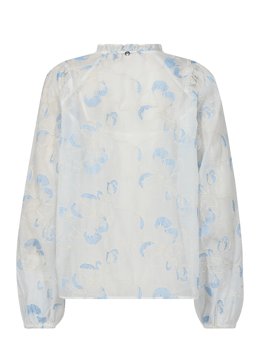 MOS MOSH - MMEisara Flob Blouse - langærmede bluser - white - 1