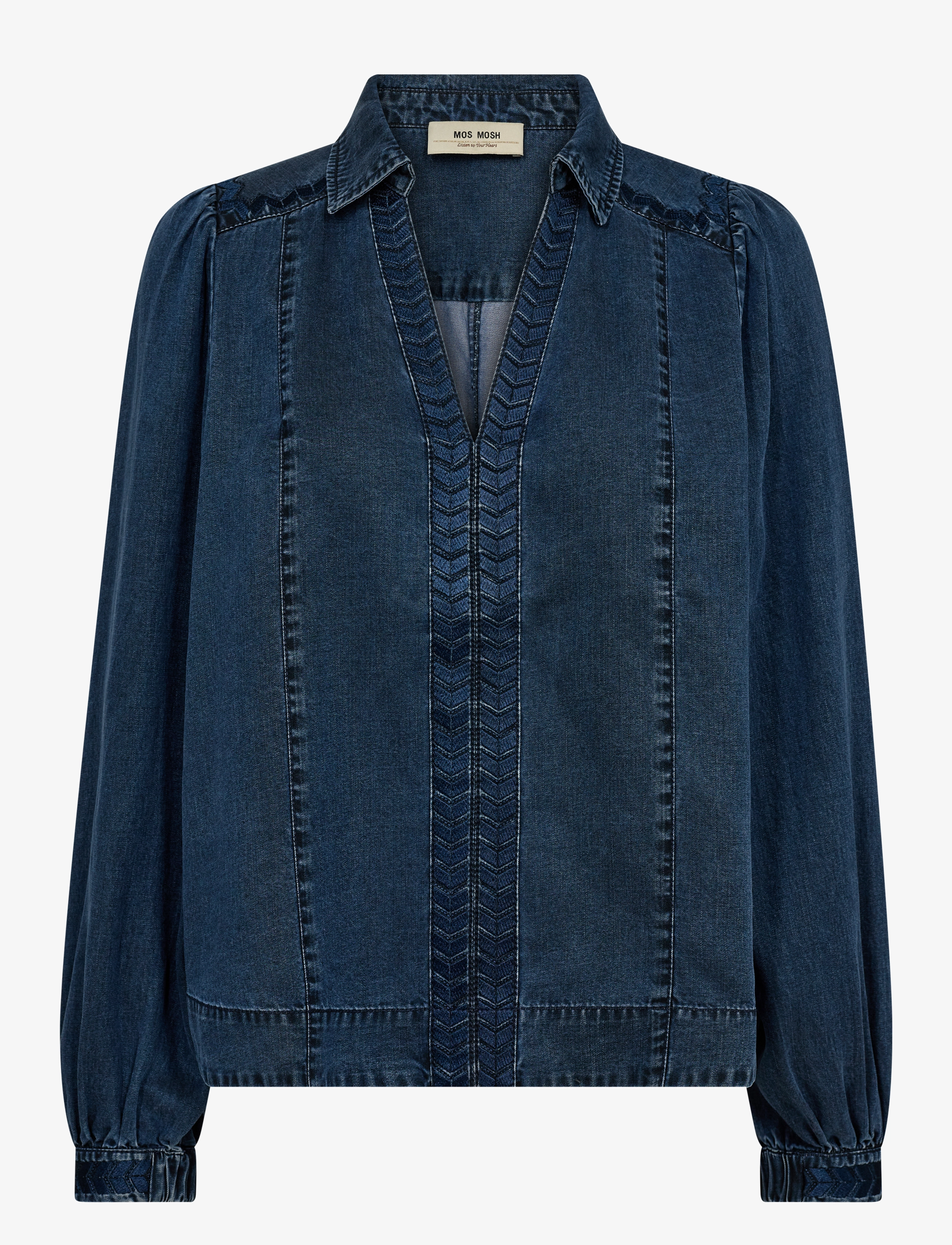 MOS MOSH Mmfozi Tenly Bluse Blau - XS - Damen