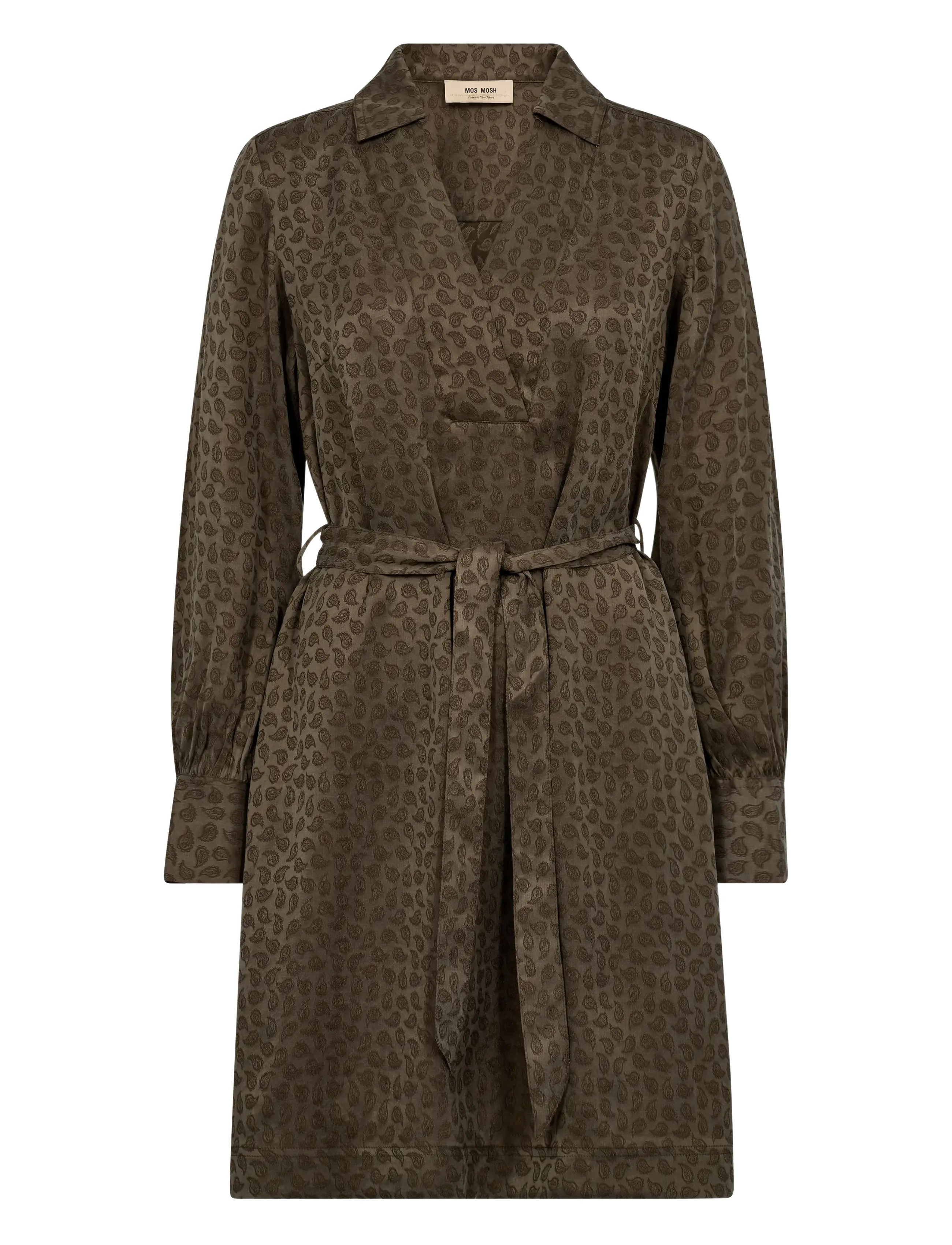 MOS MOSH Mmshane Pais Dress, XS, Green, Kjoler > Skjortekjoler, Dame
