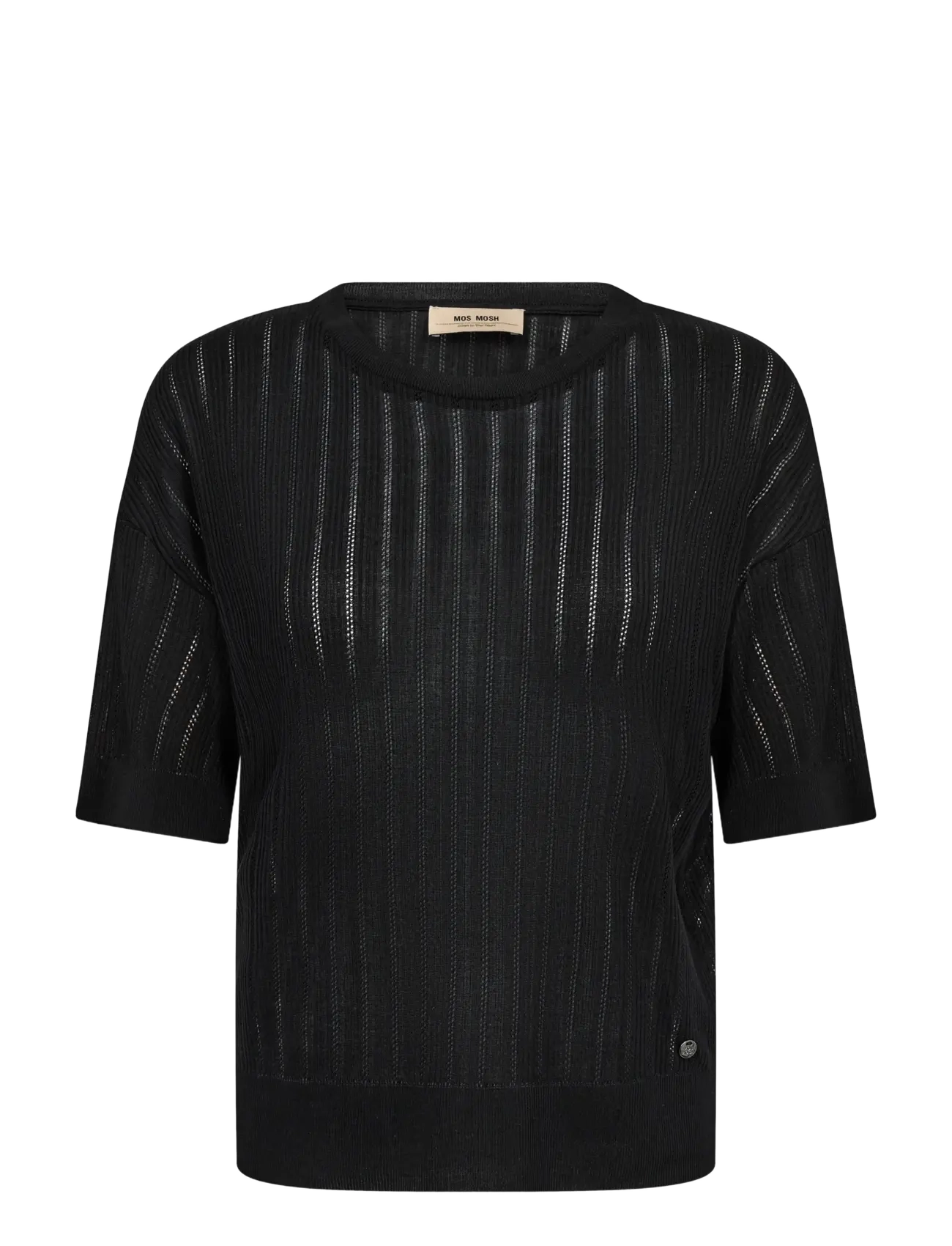 MOS MOSH MMSwann O-SS Spring Tee - Tøj - BLACK / black