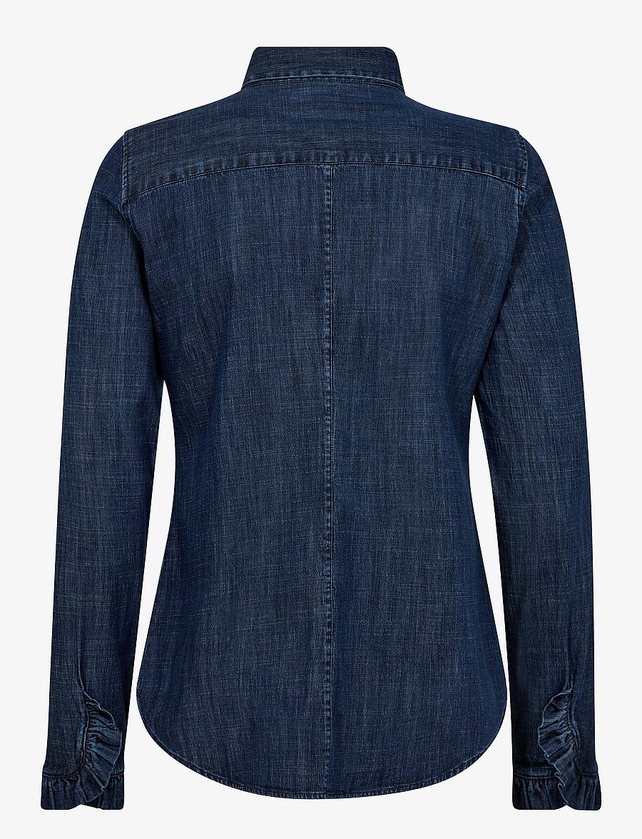 MOS MOSH - MMMattie Flip Denim Shirt - pikkade varrukatega särgid - dark blue - 2