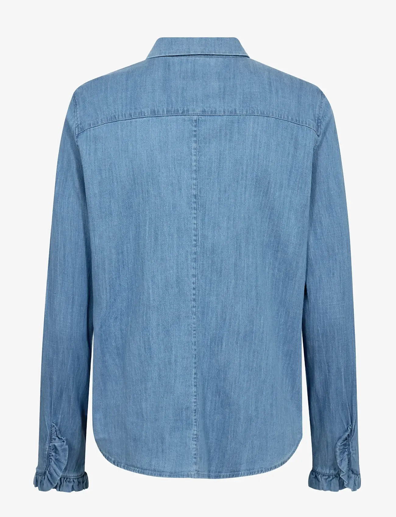 MOS MOSH - MMMattie Flip Denim Shirt - langærmede skjorter - mid blue - 1