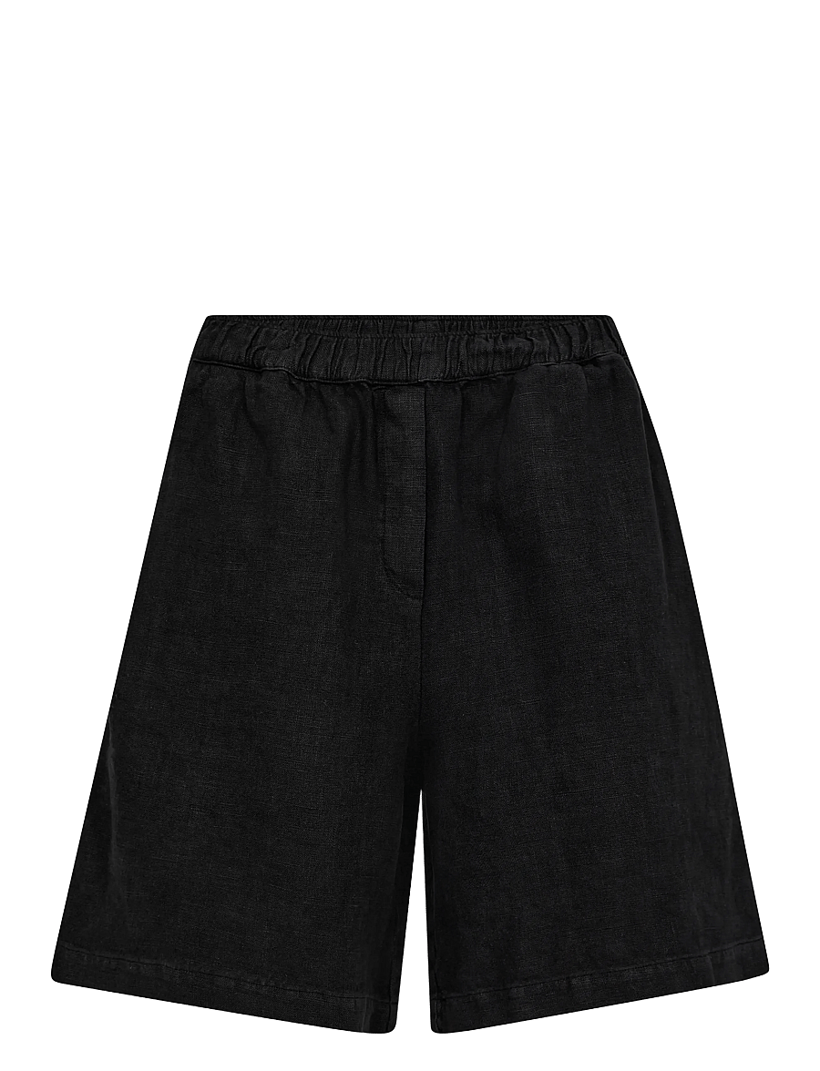 MOS MOSH - MMEmmie linen Bermuda Shorts - linased lühikesed püksid - black - 0