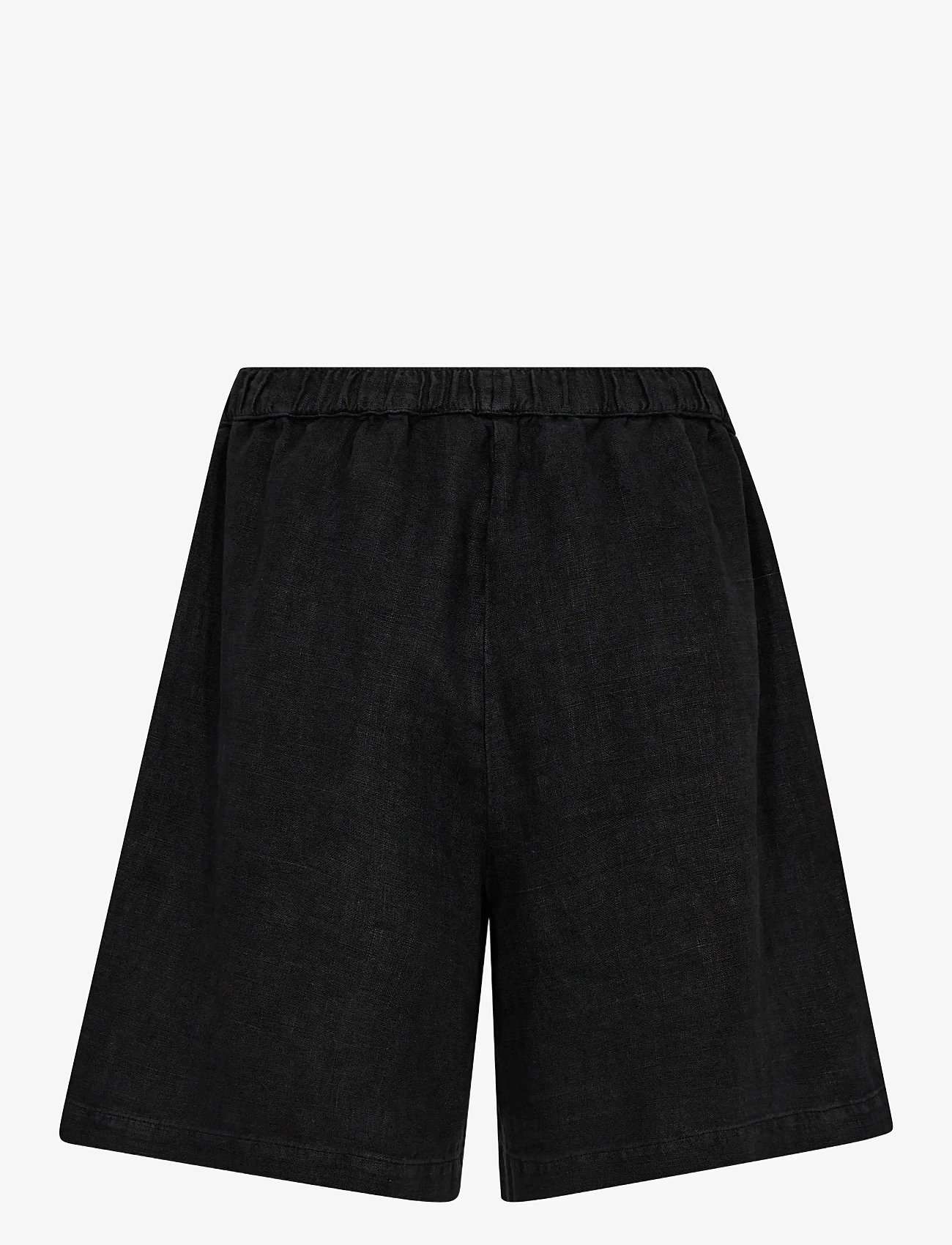 MOS MOSH - MMEmmie linen Bermuda Shorts - hørshorts - black - 1