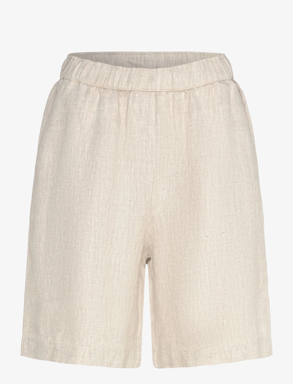 MOS MOSH - MMEmmie linen Bermuda Shorts - linased lühikesed püksid - cement - 0