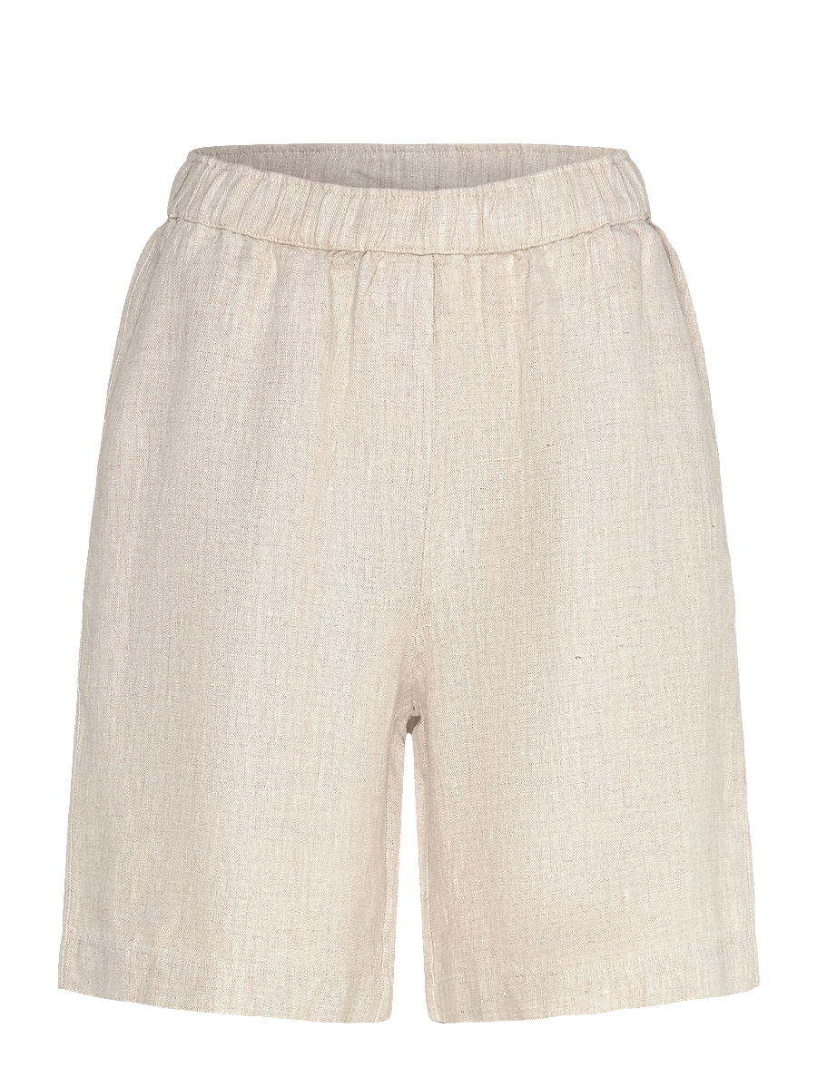 MOS MOSH - MMEmmie linen Bermuda Shorts - linased lühikesed püksid - cement - 0