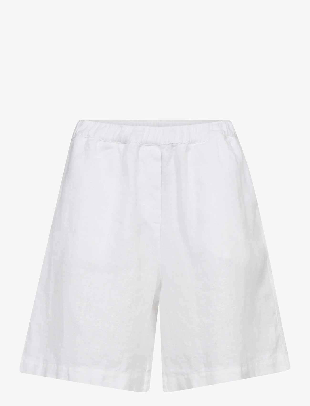 MOS MOSH - MMEmmie linen Bermuda Shorts - linased lühikesed püksid - white - 0
