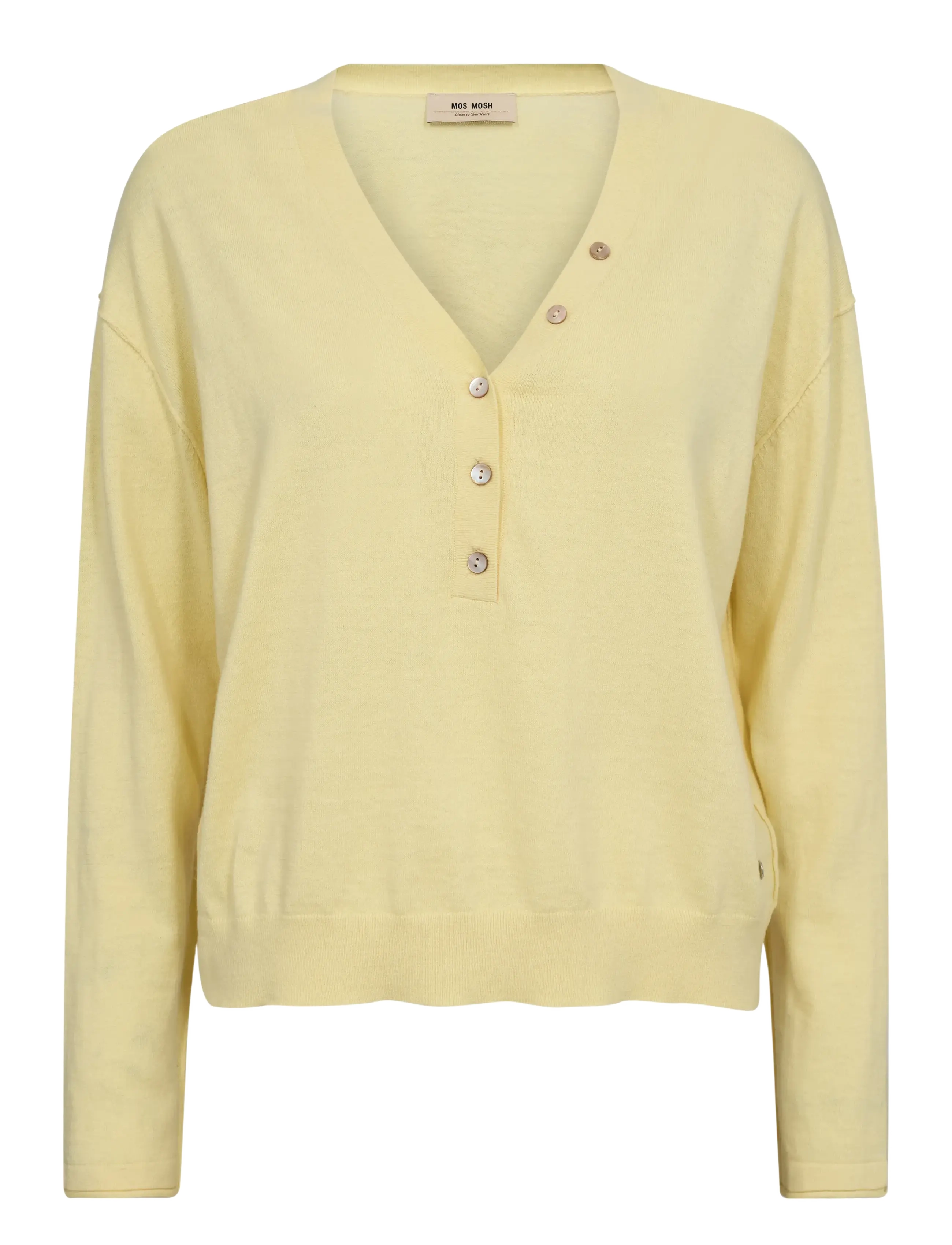 MOS MOSH Mmchani Placket Knit Gelb - XS - Damen