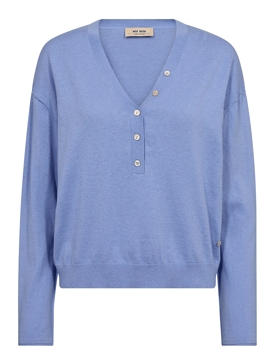 MOS MOSH - MMChani Placket Knit - kašmiir - hydrangea - 0
